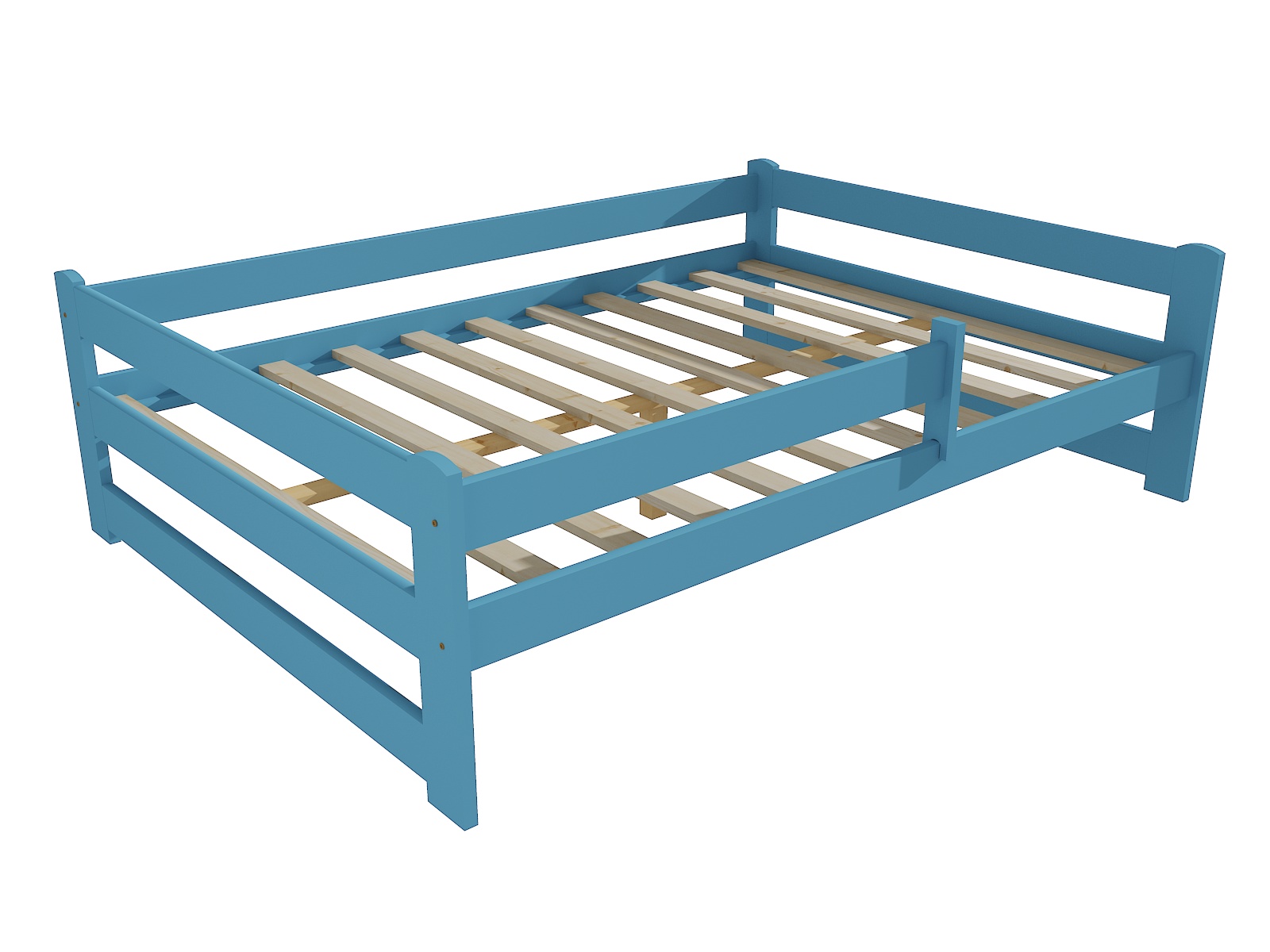 Dětská postel DP 019 XL se zábranou Barva: barva modrá, Rozměr: 120 x 200 cm