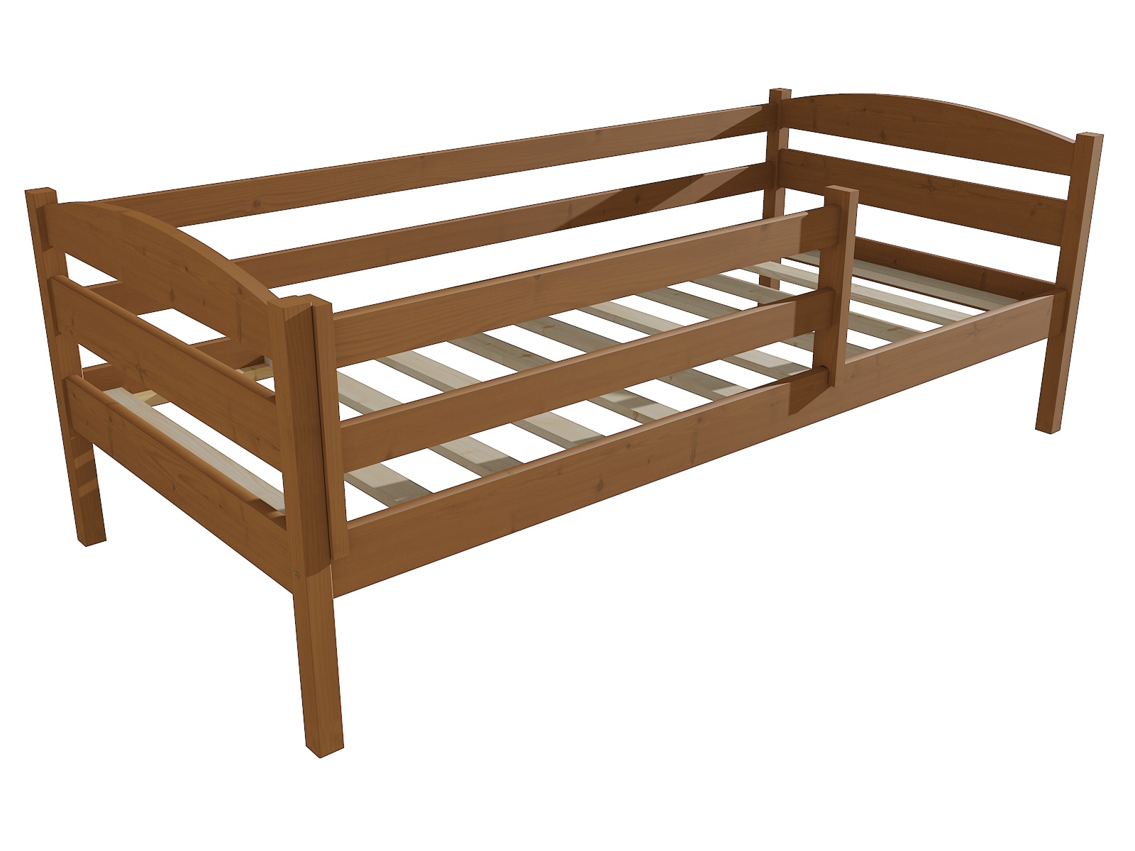 Dětská postel KAROLÍNA se zábranou "DP 020" Barva: moření dub, Rozměr: 80 x 200 cm