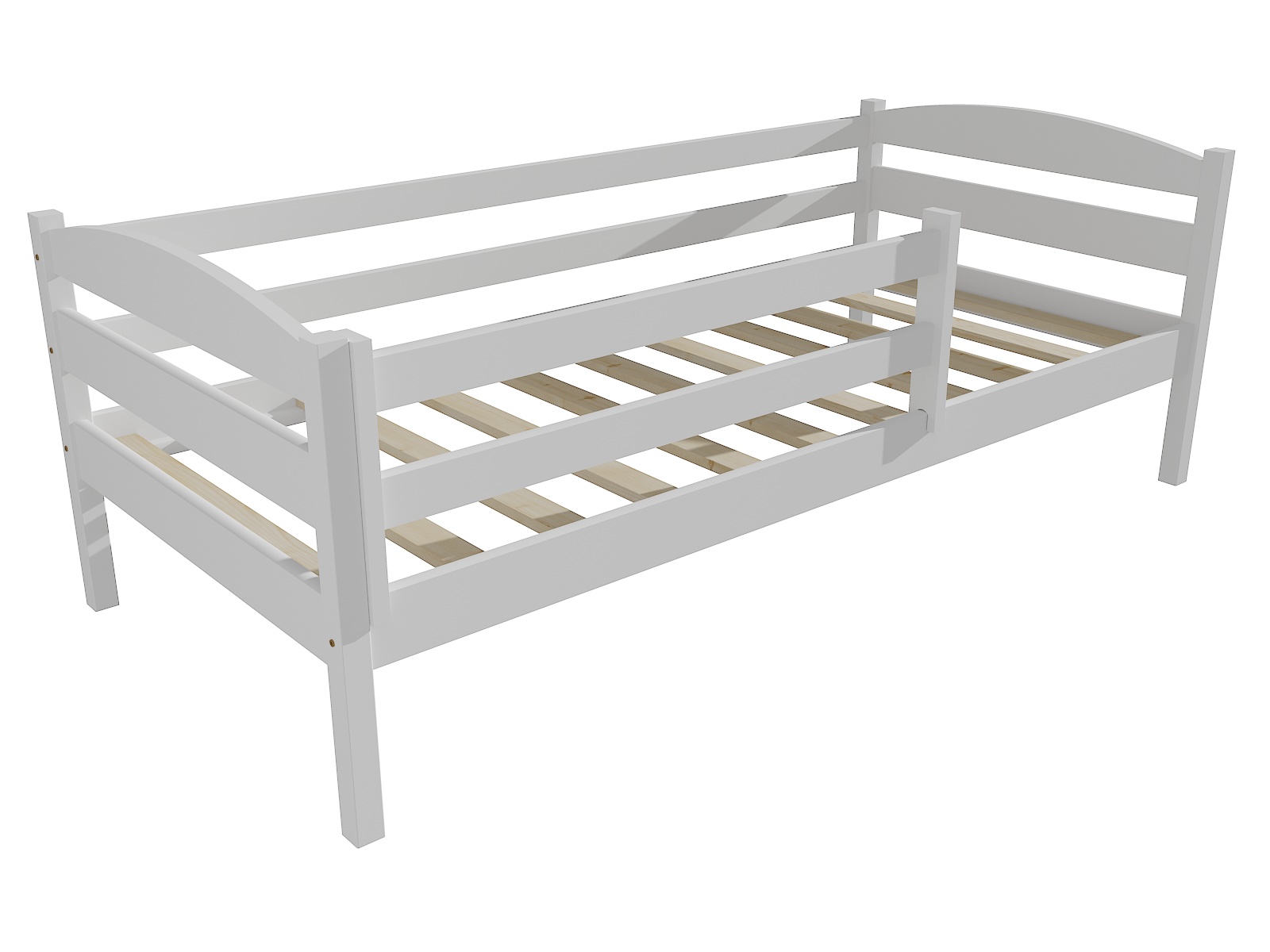 Dětská postel KAROLÍNA se zábranou "DP 020" Barva: barva bílá, Rozměr: 80 x 160 cm