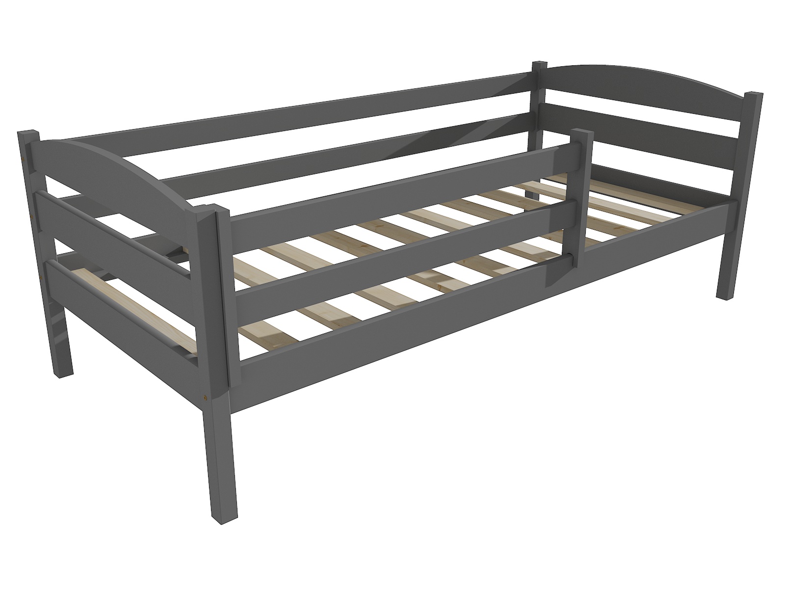 Dětská postel KAROLÍNA se zábranou "DP 020" Barva: barva šedá, Rozměr: 80 x 200 cm