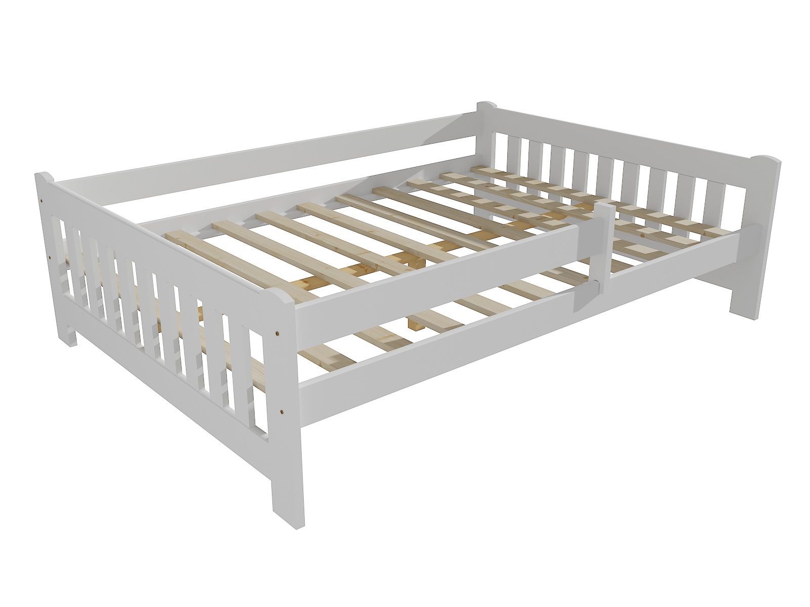 Dětská postel DP 022 XL se zábranou Barva: barva bílá, Rozměr: 120 x 200 cm