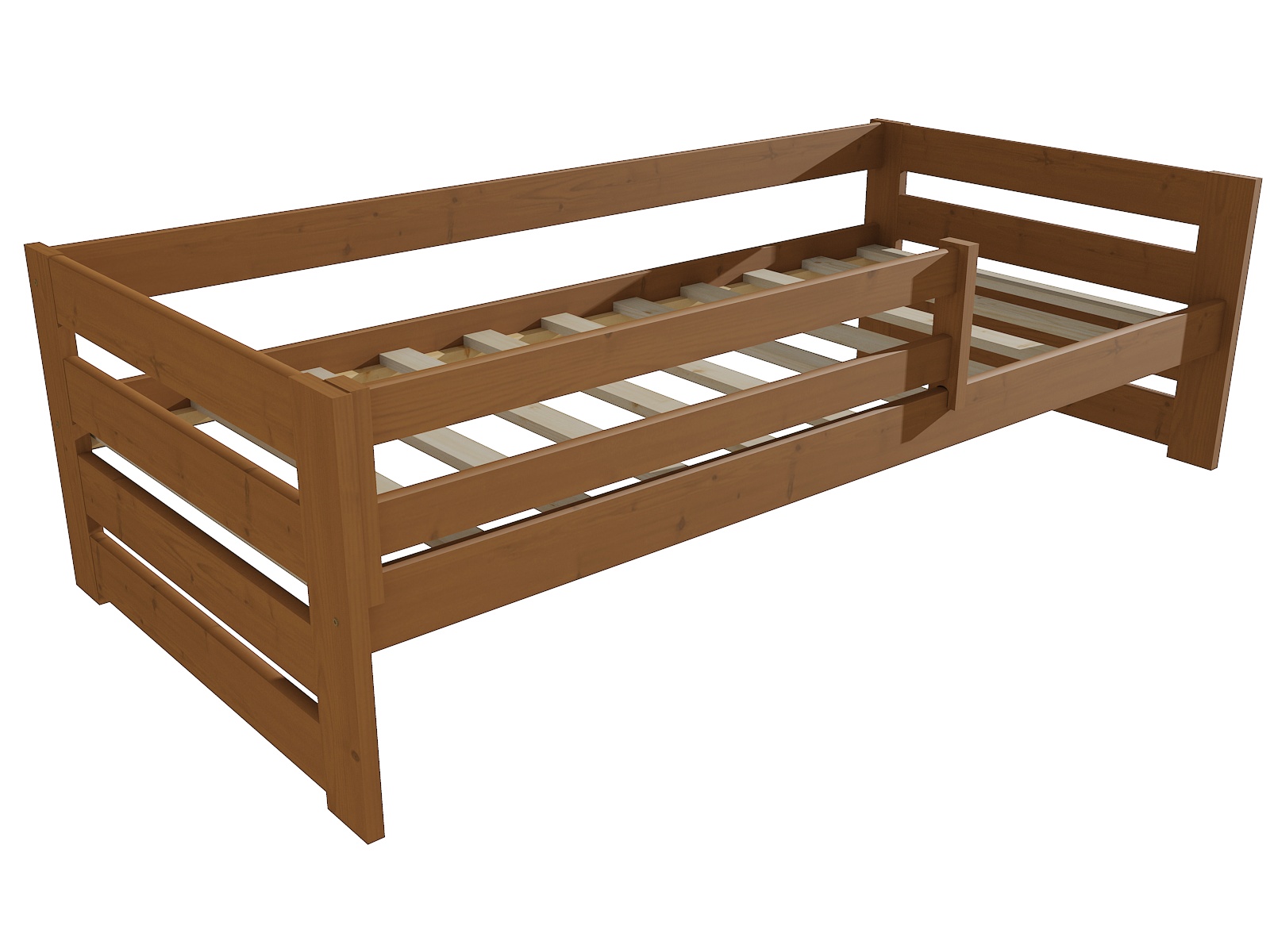 Dětská postel KLÁRA se zábranou "DP 025" Barva: moření dub, Rozměr: 70 x 160 cm