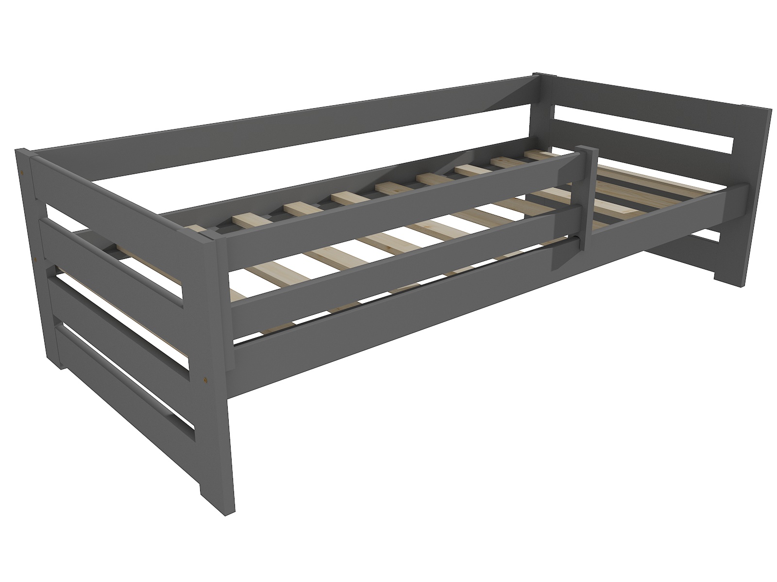 Dětská postel KLÁRA se zábranou "DP 025" Barva: barva šedá, Rozměr: 70 x 160 cm