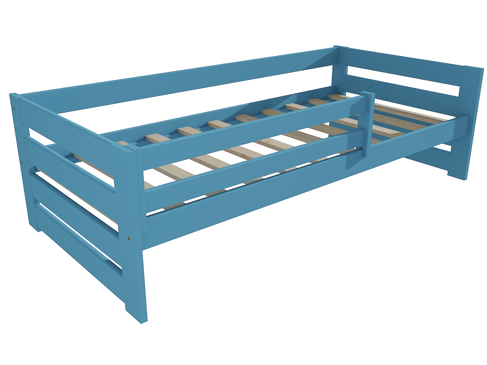 Dětská postel KLÁRA se zábranou "DP 025" Barva: barva modrá, Rozměr: 90 x 200 cm