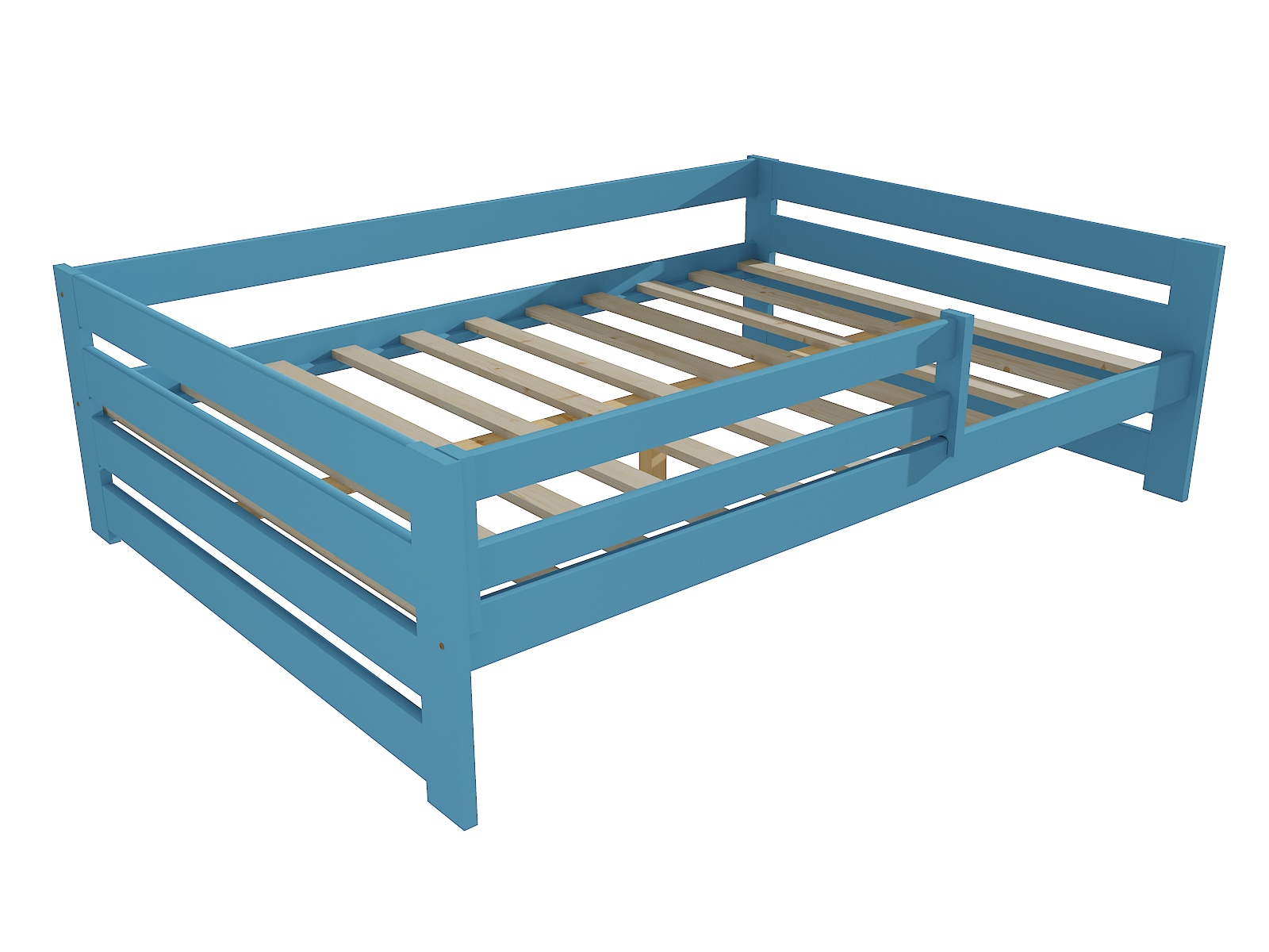 Dětská postel DP 025 XL se zábranou Barva: barva modrá, Rozměr: 140 x 200 cm
