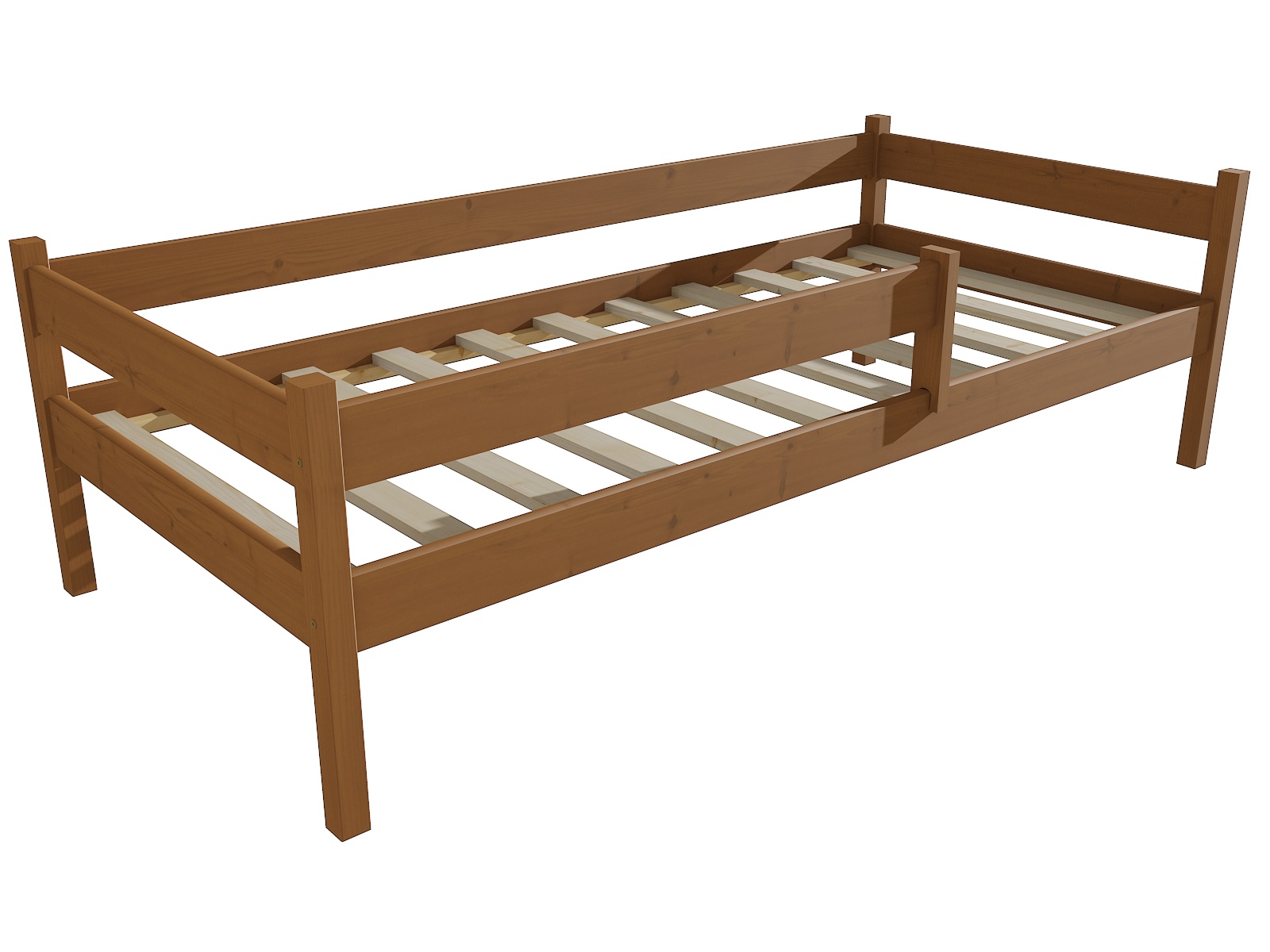 Dětská postel ELIÁŠ se zábranou "DP 027" Barva: moření dub, Rozměr: 70 x 160 cm