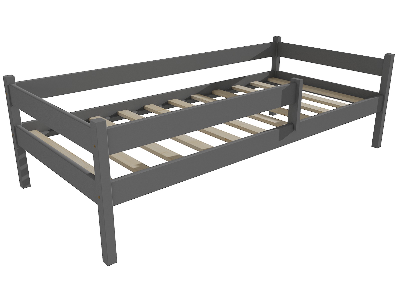 Dětská postel ELIÁŠ se zábranou "DP 027" Barva: barva šedá, Rozměr: 80 x 200 cm