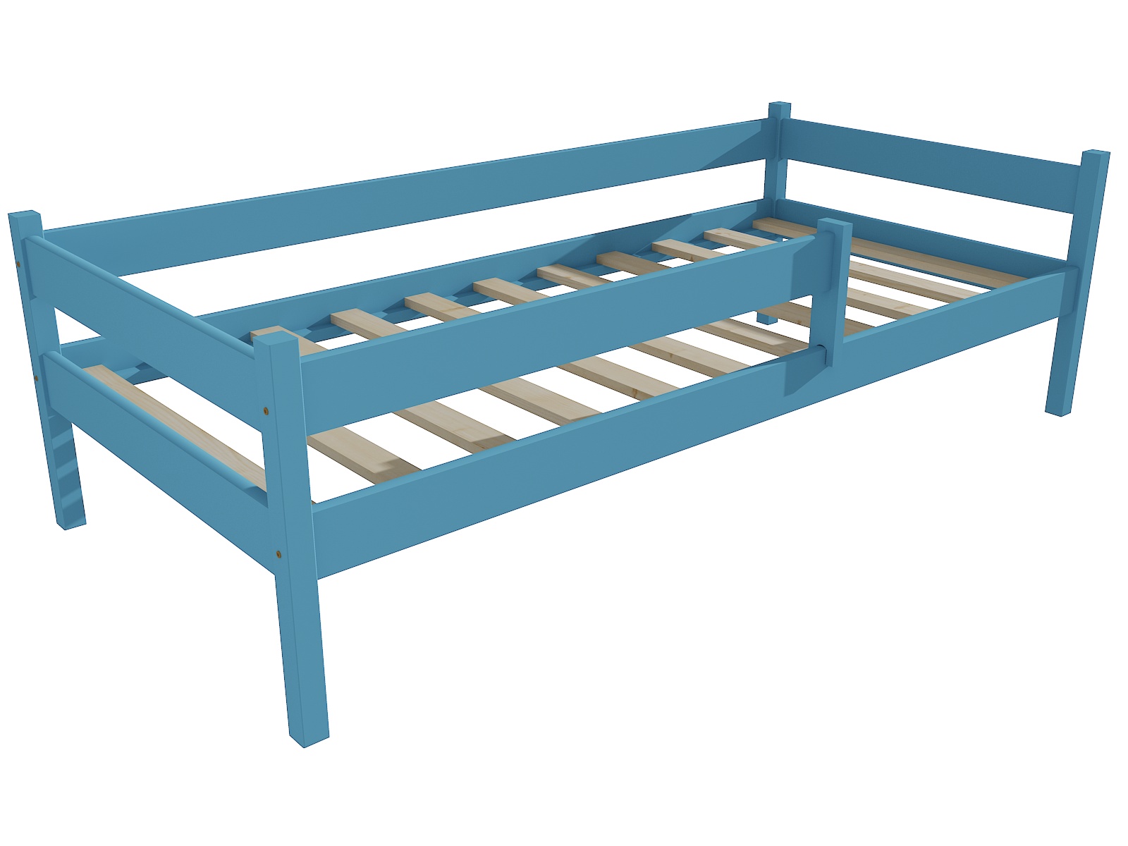 Dětská postel ELIÁŠ se zábranou "DP 027" Barva: barva modrá, Rozměr: 90 x 200 cm