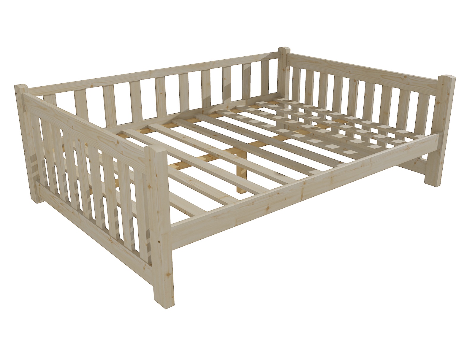 Dětská postel DP 035 XL Barva: surové dřevo, Rozměr: 140 x 200 cm