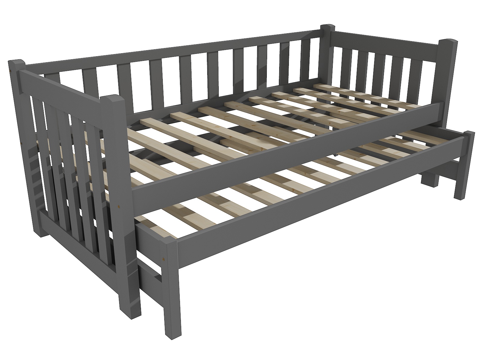 Dětská postel s výsuvnou přistýlkou ONDŘEJ "DPV 002" Barva: barva šedá, Rozměr: 90 x 200 cm