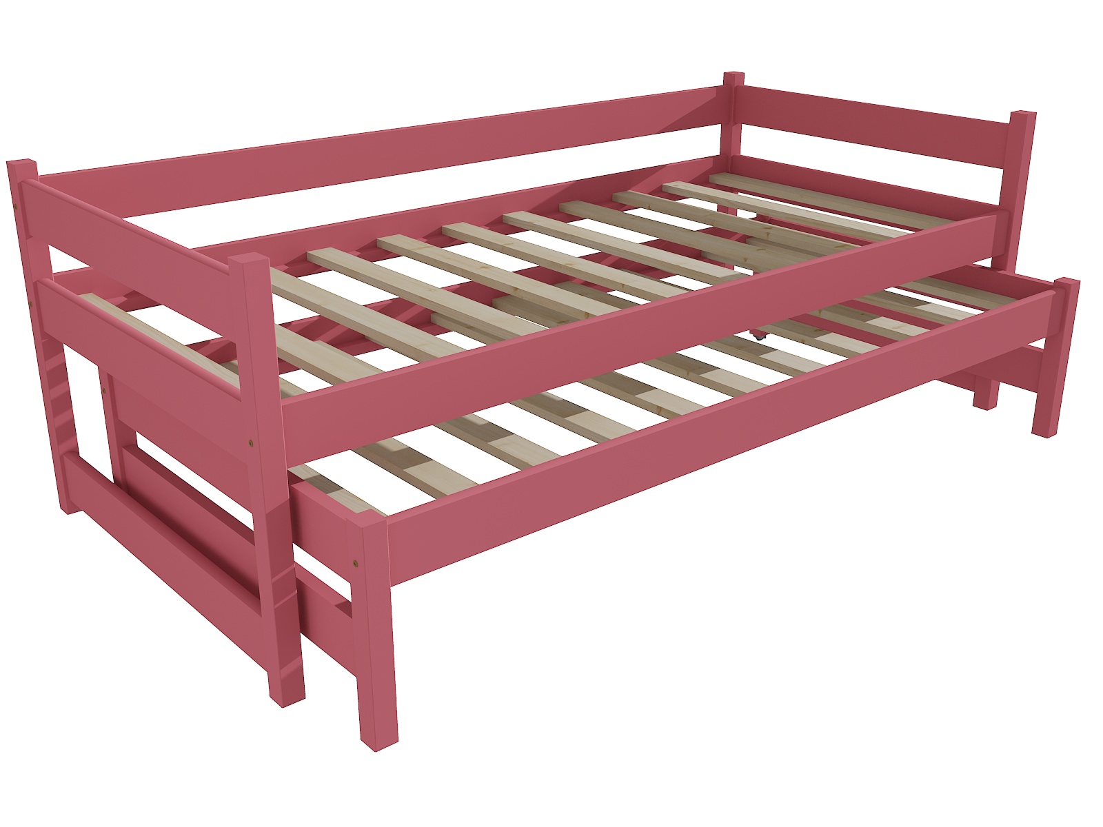 Dětská postel s výsuvnou přistýlkou SAMUEL "DPV 003" Barva: barva růžová, Rozměr: 90 x 200 cm