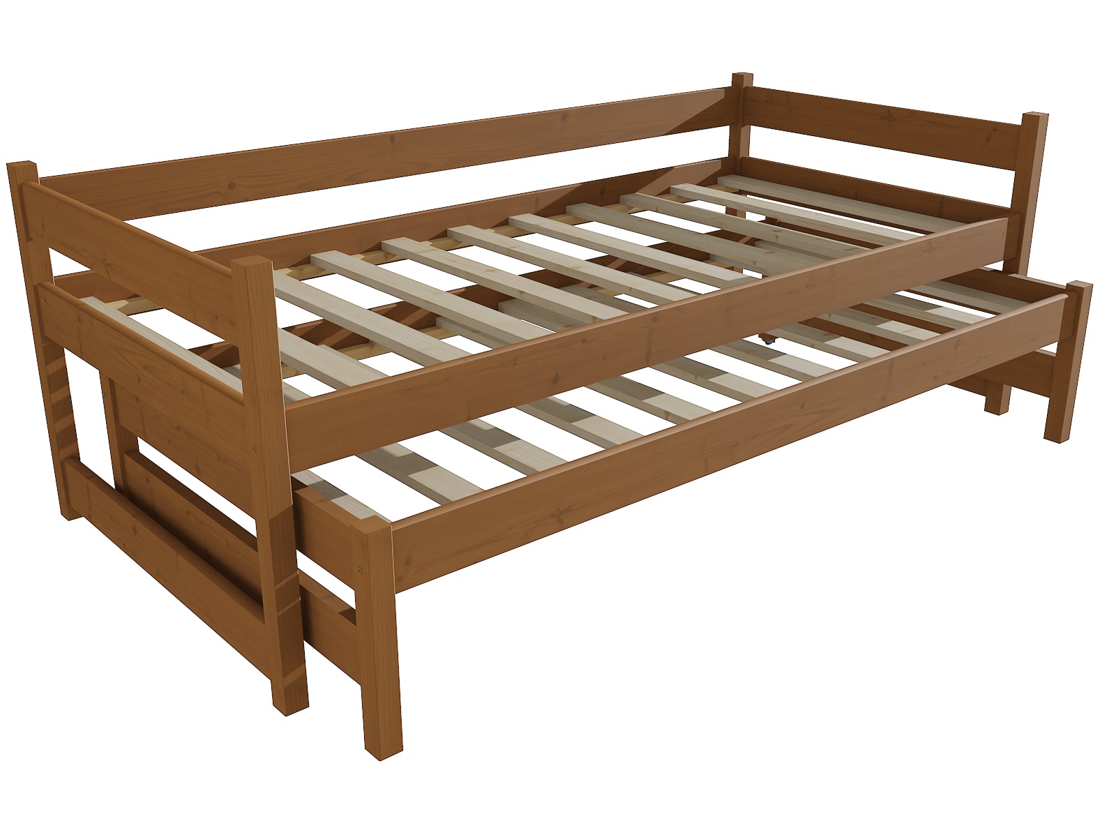 Dětská postel s výsuvnou přistýlkou SAMUEL "DPV 003" Barva: moření dub, Rozměr: 90 x 200 cm