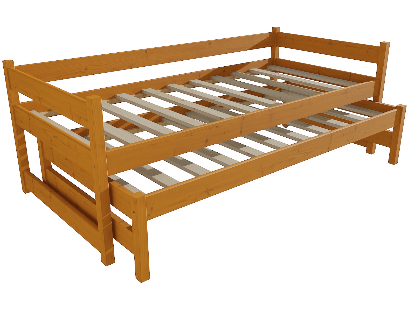 Dětská postel s výsuvnou přistýlkou SAMUEL "DPV 003" Barva: moření olše, Rozměr: 90 x 200 cm