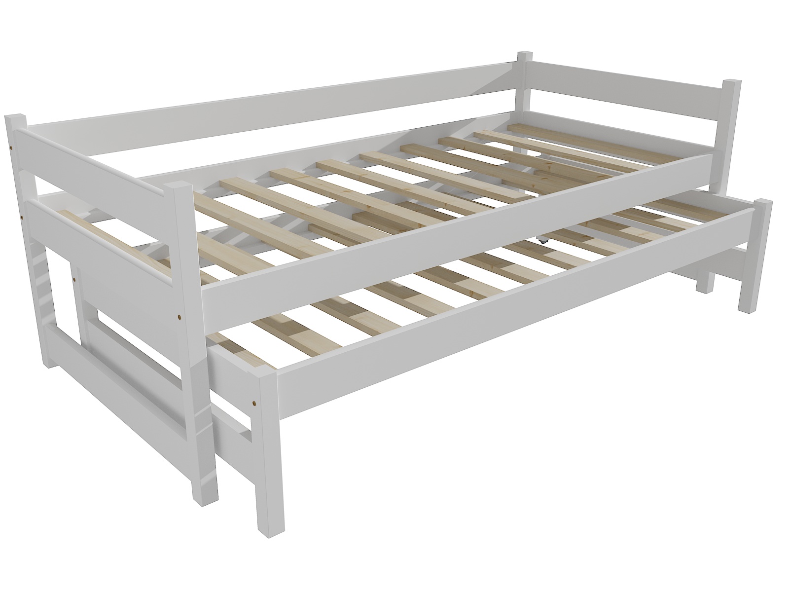 Dětská postel s výsuvnou přistýlkou SAMUEL "DPV 003" Barva: barva bílá, Rozměr: 80 x 180 cm