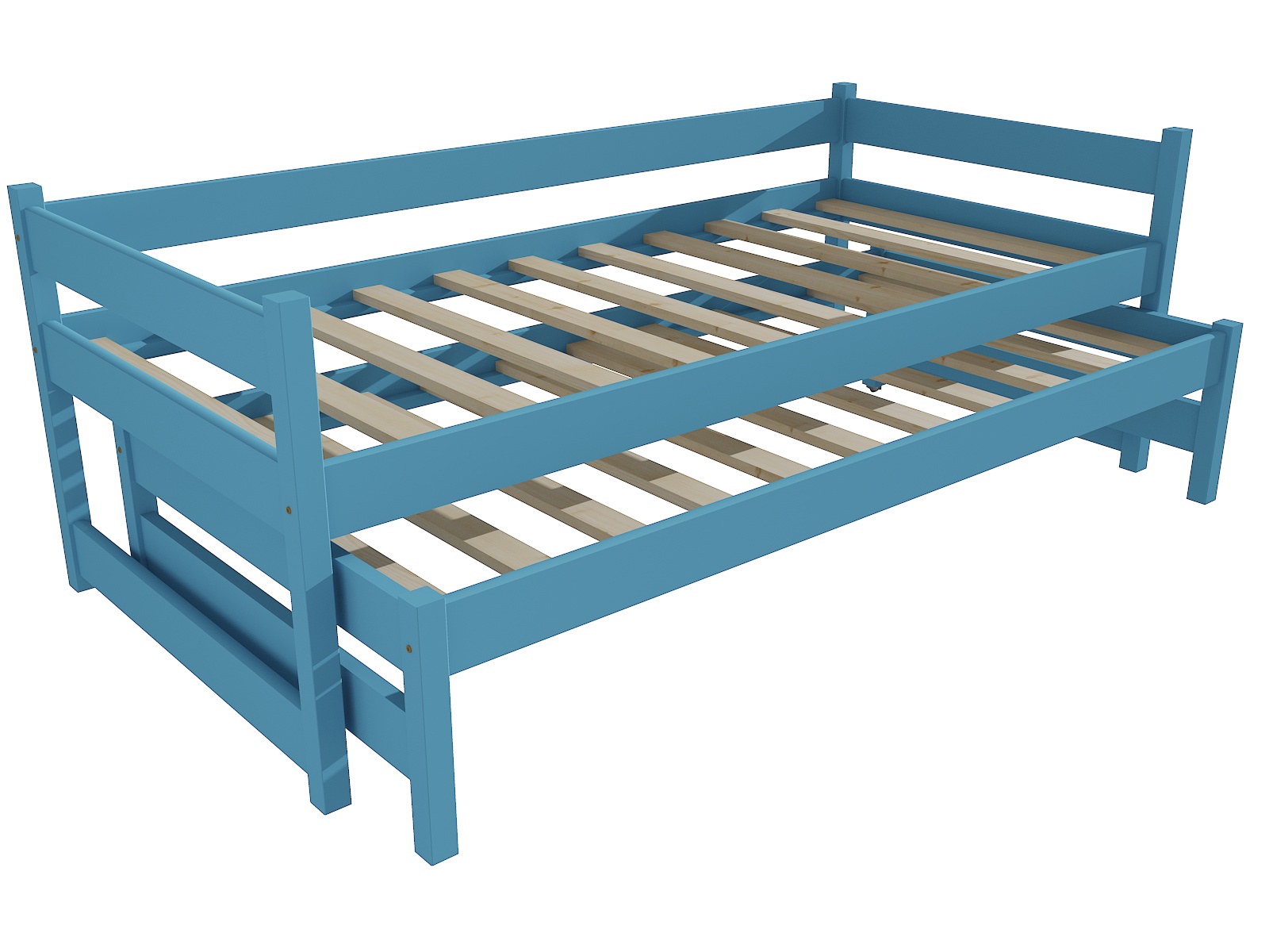 Dětská postel s výsuvnou přistýlkou SAMUEL "DPV 003" Barva: barva modrá, Rozměr: 90 x 200 cm