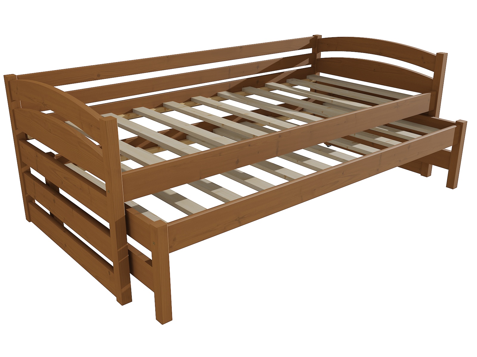 Dětská postel s výsuvnou přistýlkou DOMINIK "DPV 012" Barva: moření dub, Rozměr: 80 x 180 cm