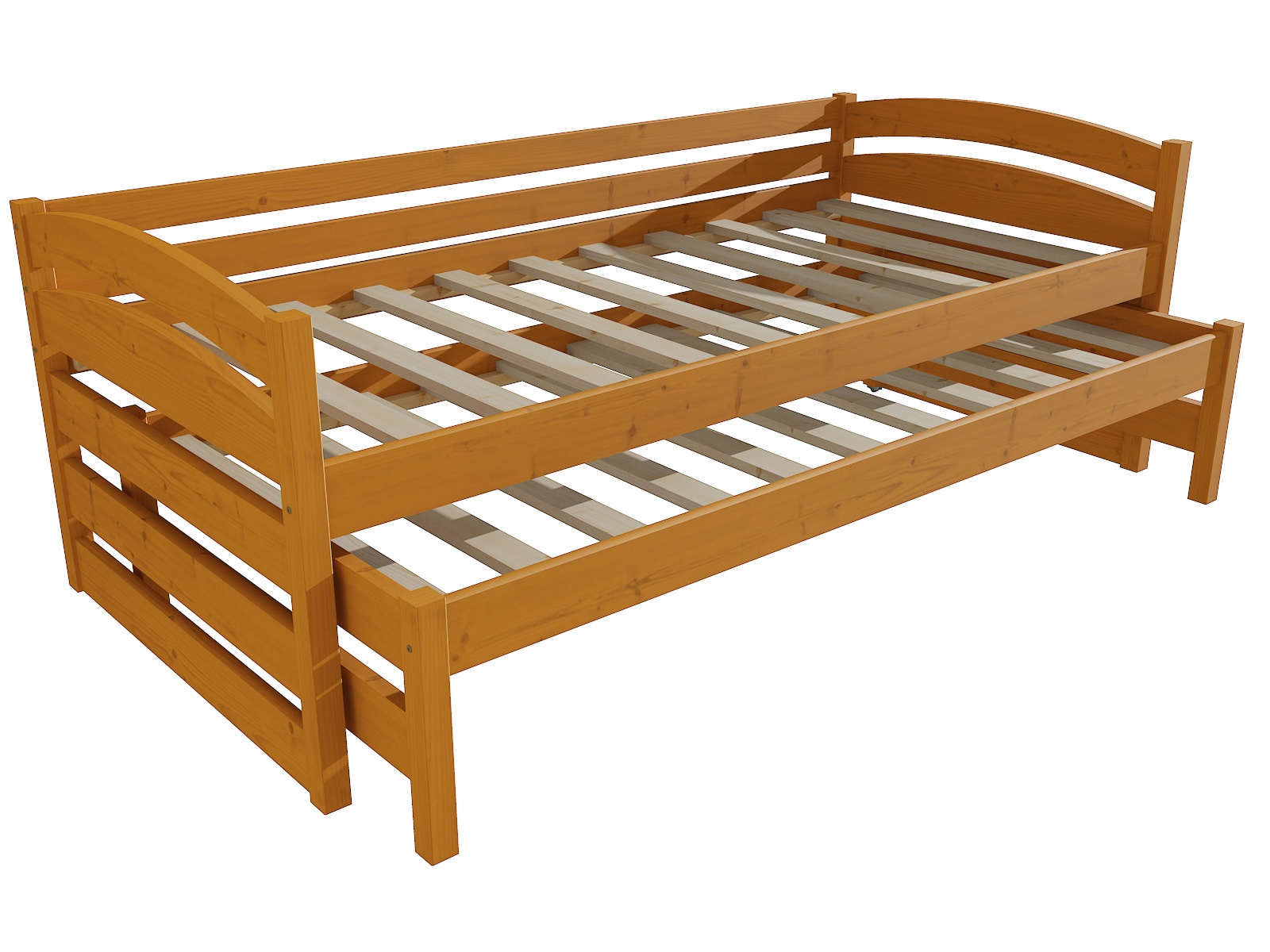 Dětská postel s výsuvnou přistýlkou DOMINIK "DPV 012" Barva: moření olše, Rozměr: 90 x 200 cm