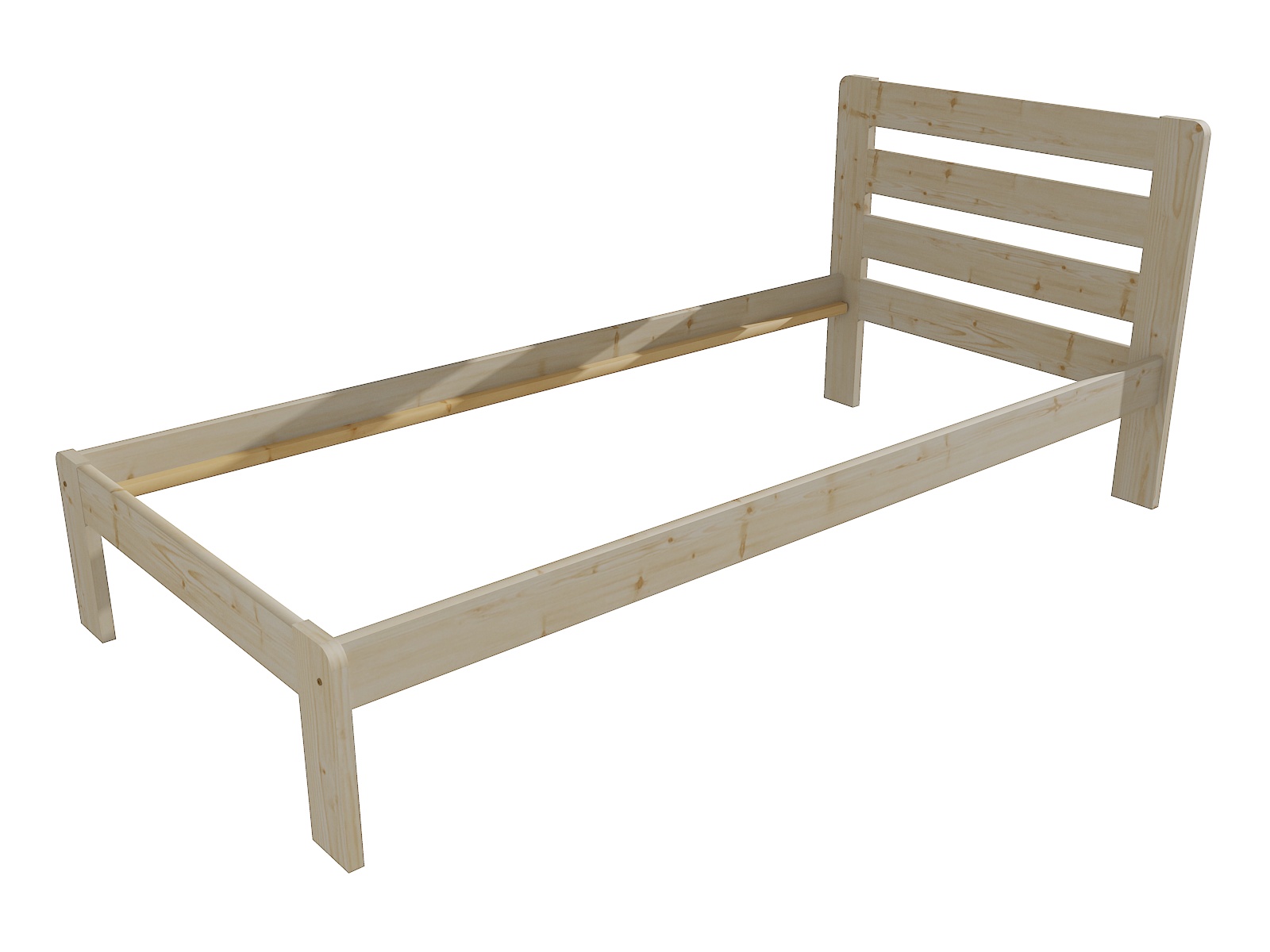 Jednolůžková postel VMK001A Barva: surové dřevo, Rozměr: 90 x 200 cm