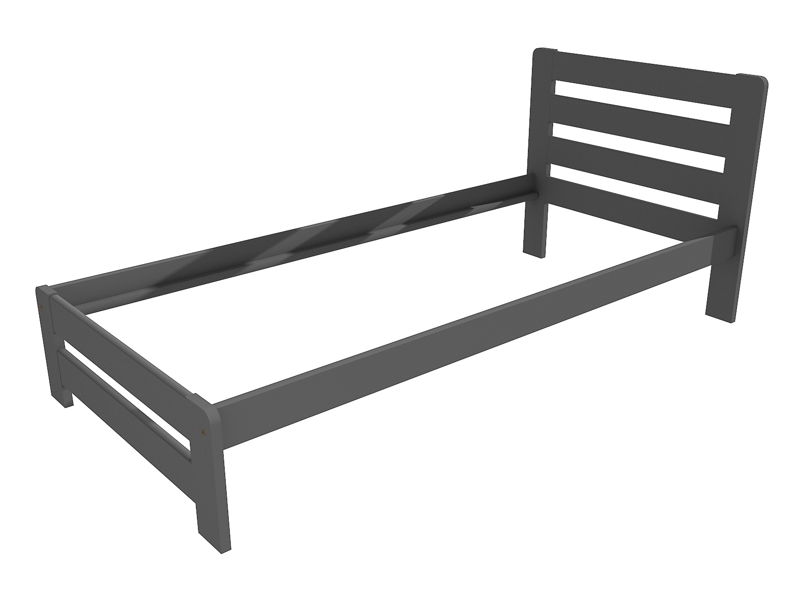 Jednolůžková postel VMK001B Barva: barva šedá, Rozměr: 100 x 200 cm