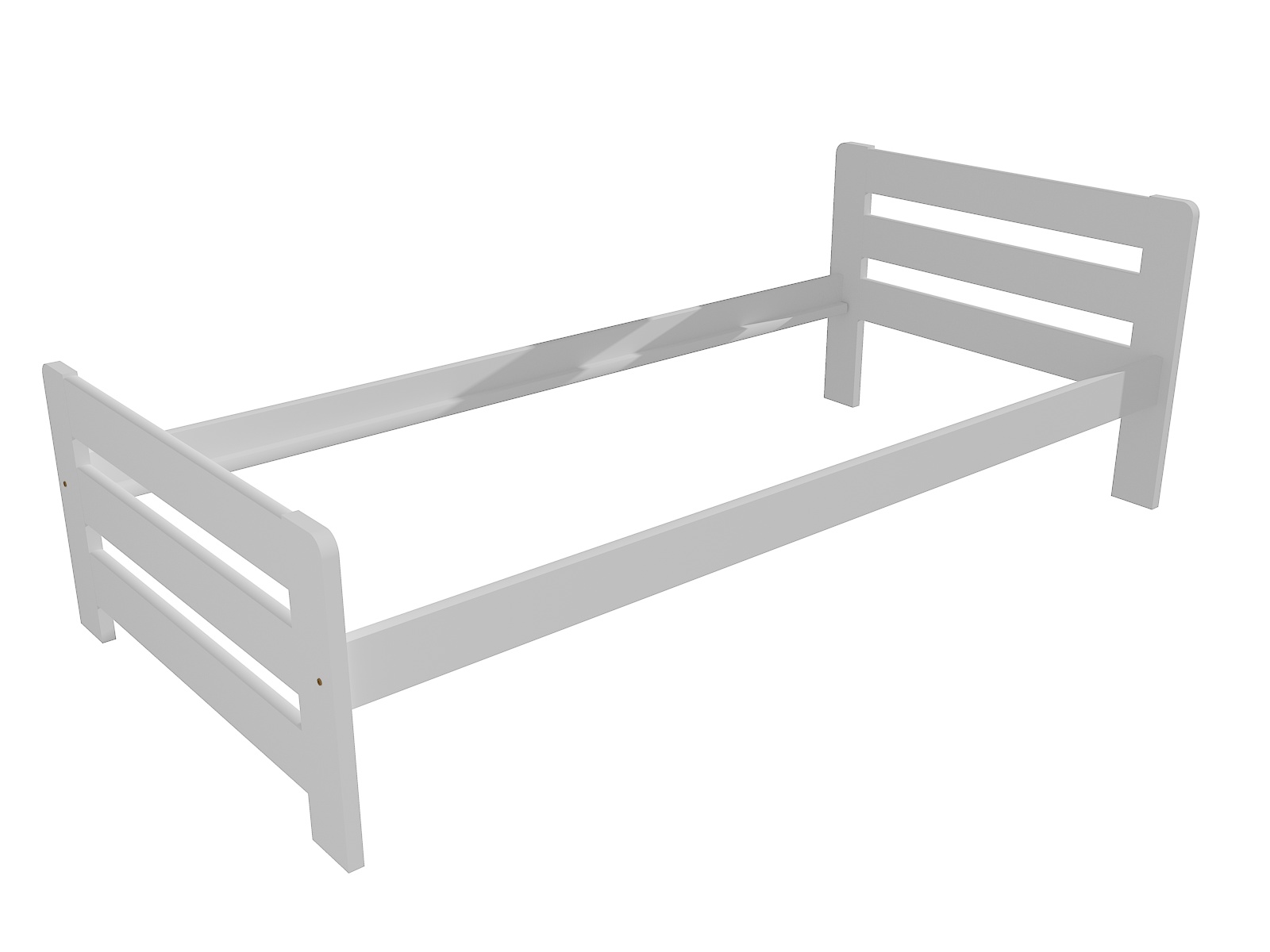 Jednolůžková postel VMK002D Barva: barva bílá, Rozměr: 100 x 200 cm