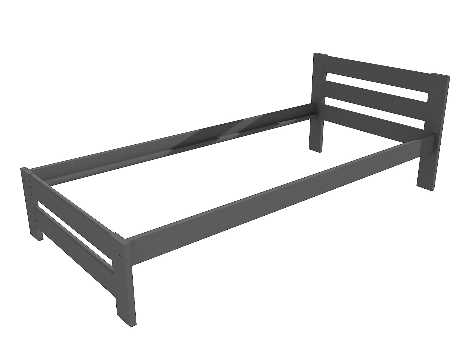 Jednolůžková postel VMK005B Barva: barva šedá, Rozměr: 90 x 200 cm