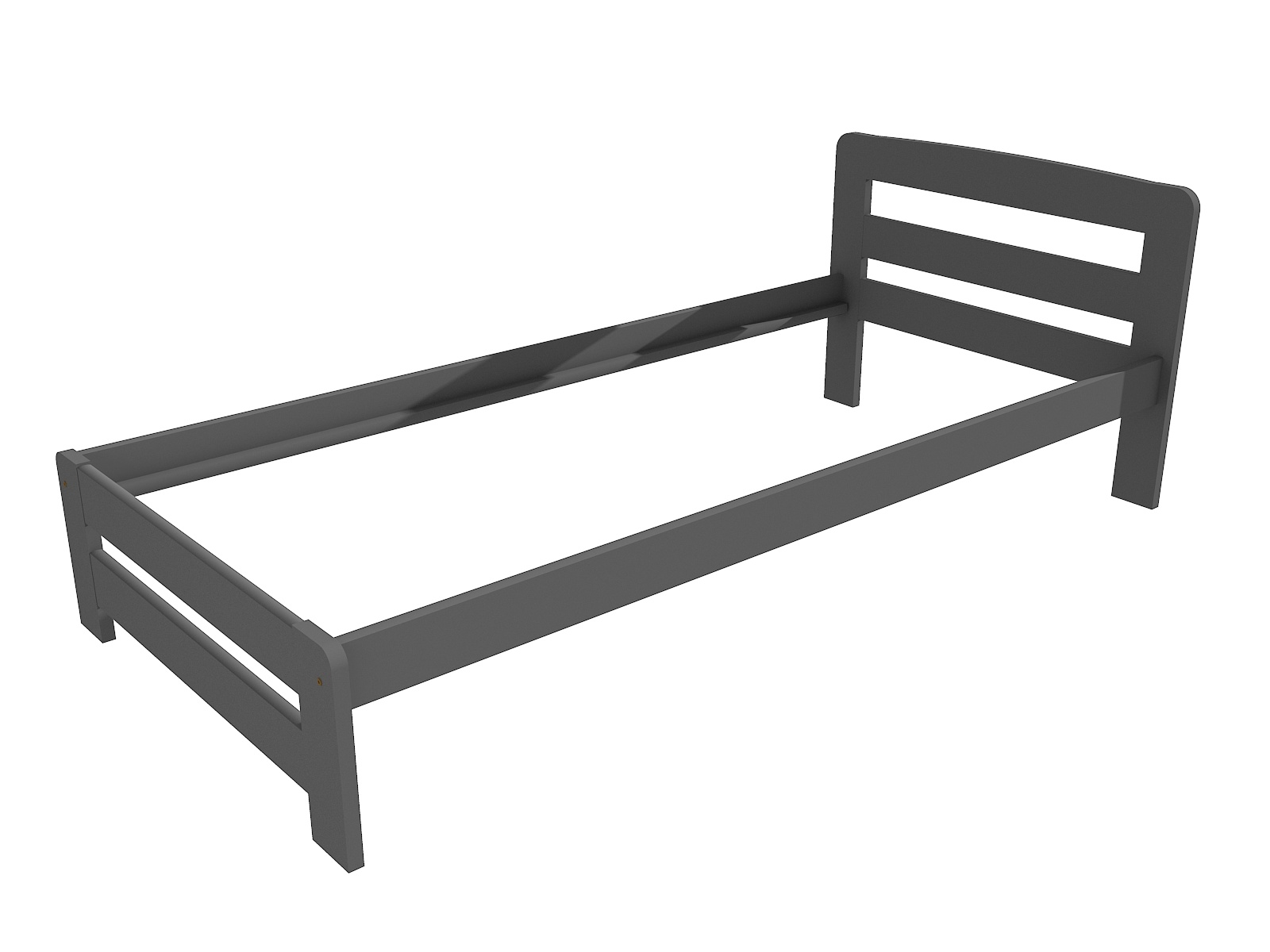 Jednolůžková postel VMK008B Barva: barva šedá, Rozměr: 80 x 200 cm