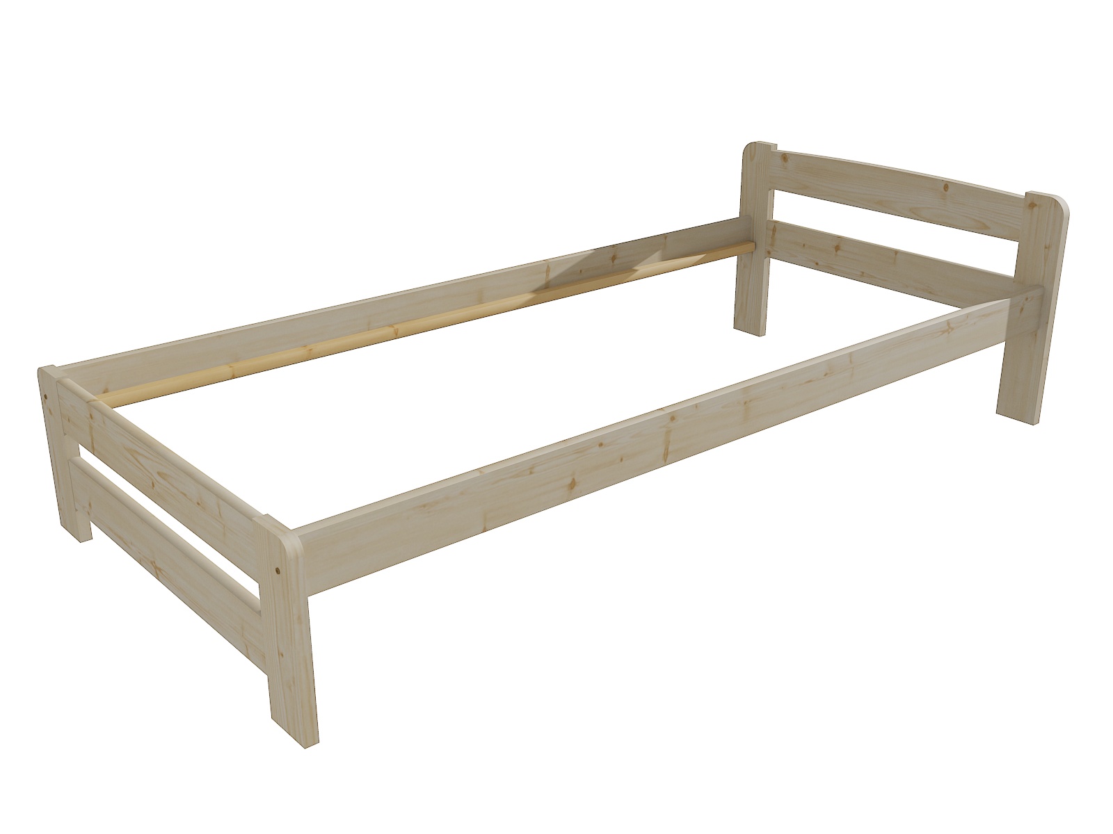 Jednolůžková postel VMK009B Barva: surové dřevo, Rozměr: 90 x 200 cm