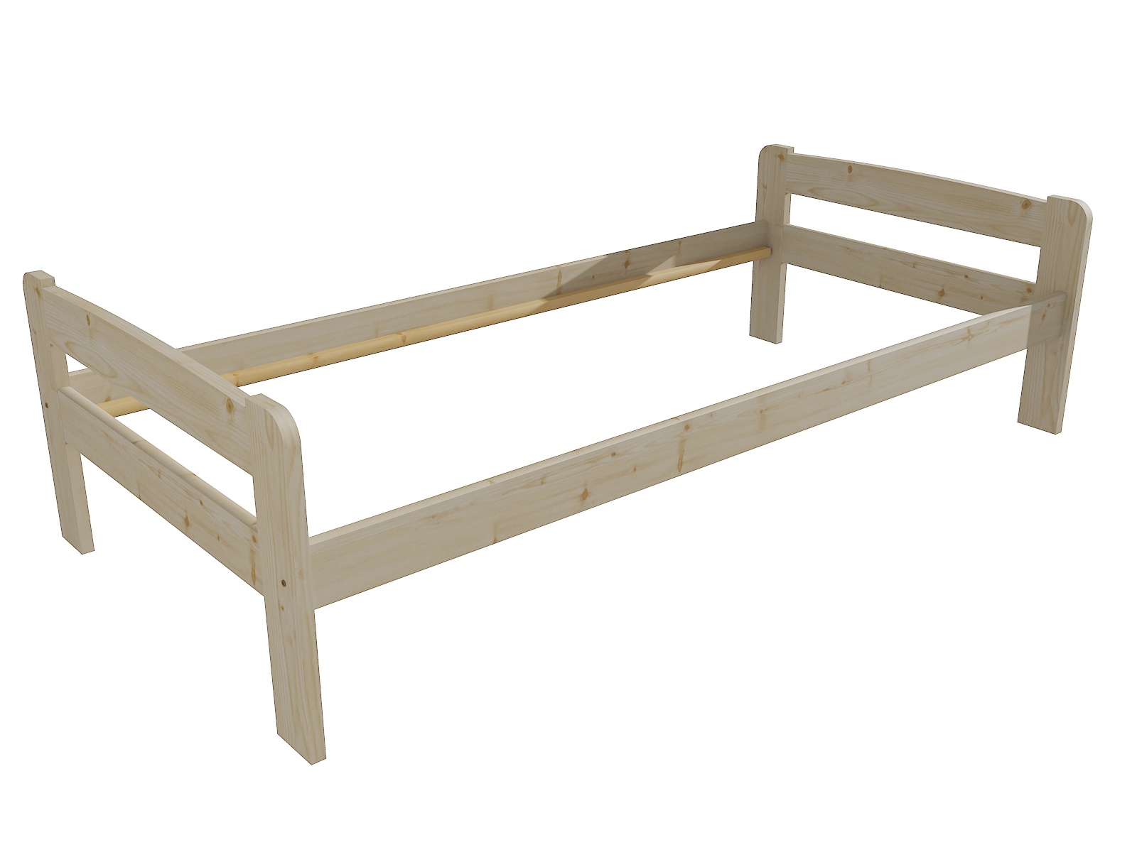 Jednolůžková postel VMK009C Barva: surové dřevo, Rozměr: 90 x 200 cm