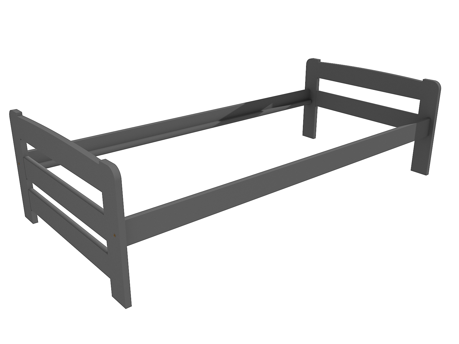 Jednolůžková postel VMK009D Barva: barva šedá, Rozměr: 90 x 200 cm