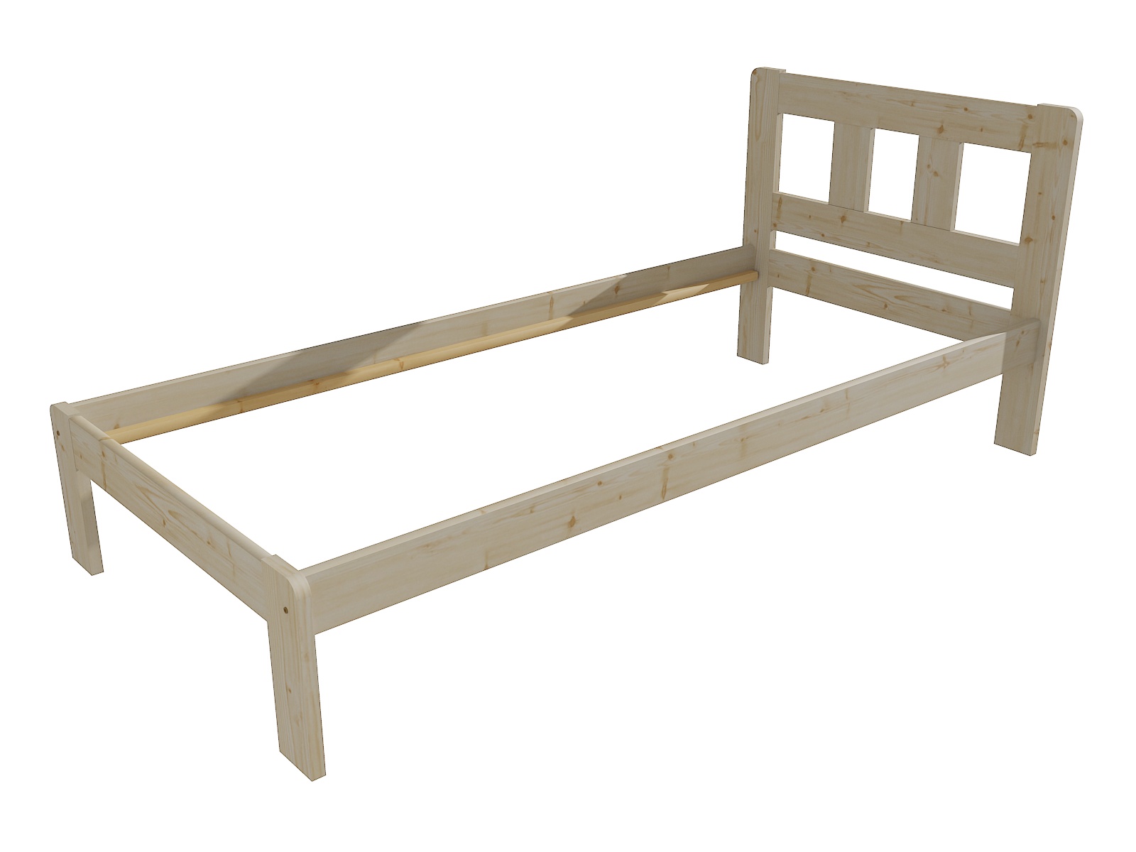 Jednolůžková postel VMK010A Barva: surové dřevo, Rozměr: 90 x 200 cm