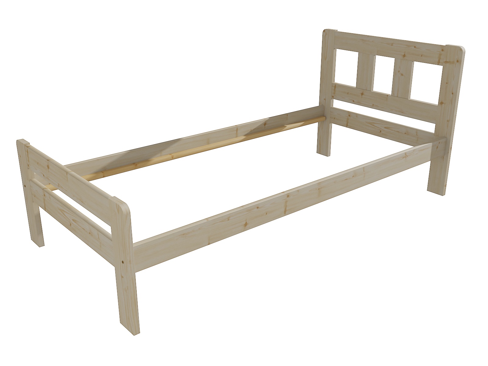 Jednolůžková postel VMK010C Barva: surové dřevo, Rozměr: 90 x 200 cm