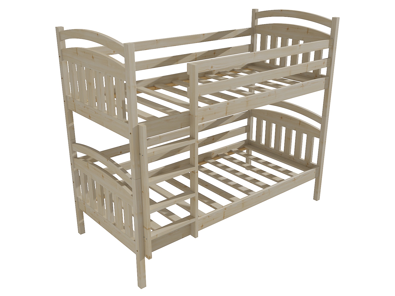 Patrová postel ADÉLA "PP 003" Barva: surové dřevo, Prostor mezi lůžky: 80 cm, Rozměr: 90 x 200 cm