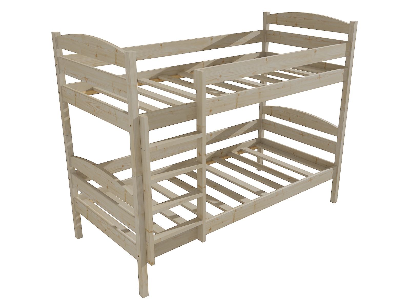 Patrová postel KATEŘINA "PP 004" Barva: surové dřevo, Prostor mezi lůžky: 80 cm, Rozměr: 90 x 200 cm