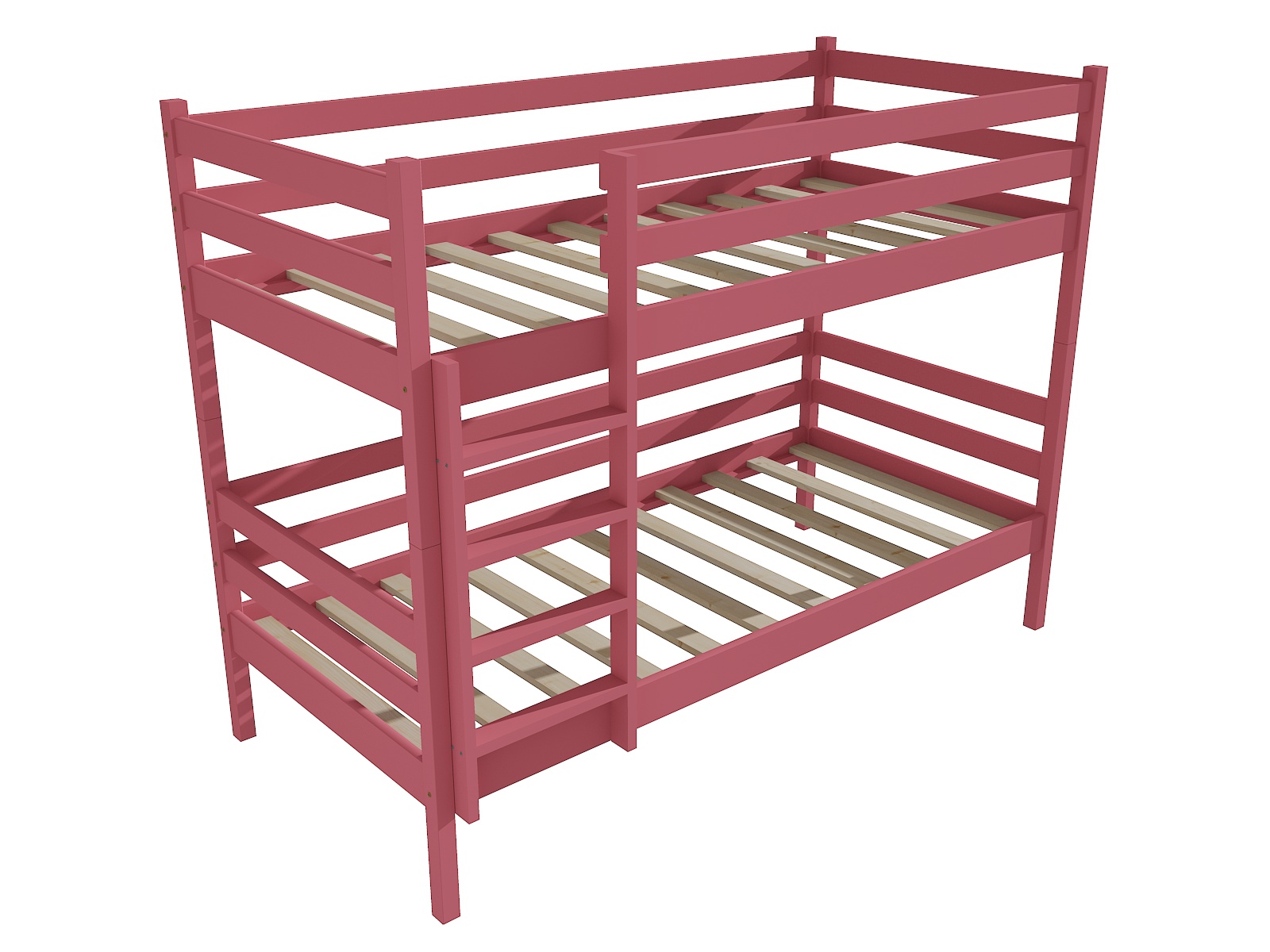 Patrová postel KRISTÝNA "PP 008" Barva: barva růžová, Prostor mezi lůžky: 80 cm, Rozměr: 90 x 200 cm
