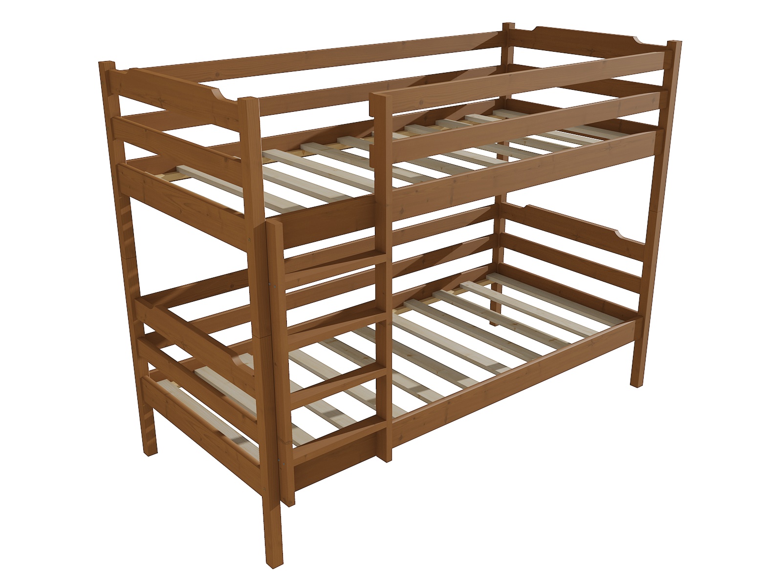 Patrová postel KAREL "PP 012" Barva: moření dub, Prostor mezi lůžky: 80 cm, Rozměr: 90 x 200 cm