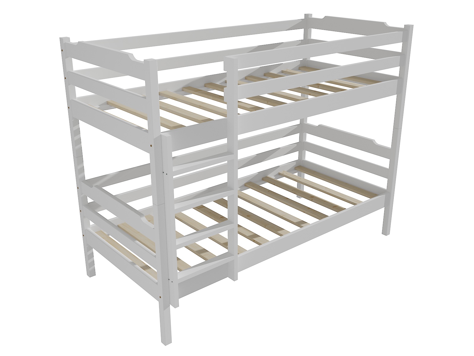 Patrová postel KAREL "PP 012" Barva: barva bílá, Prostor mezi lůžky: 80 cm, Rozměr: 90 x 200 cm