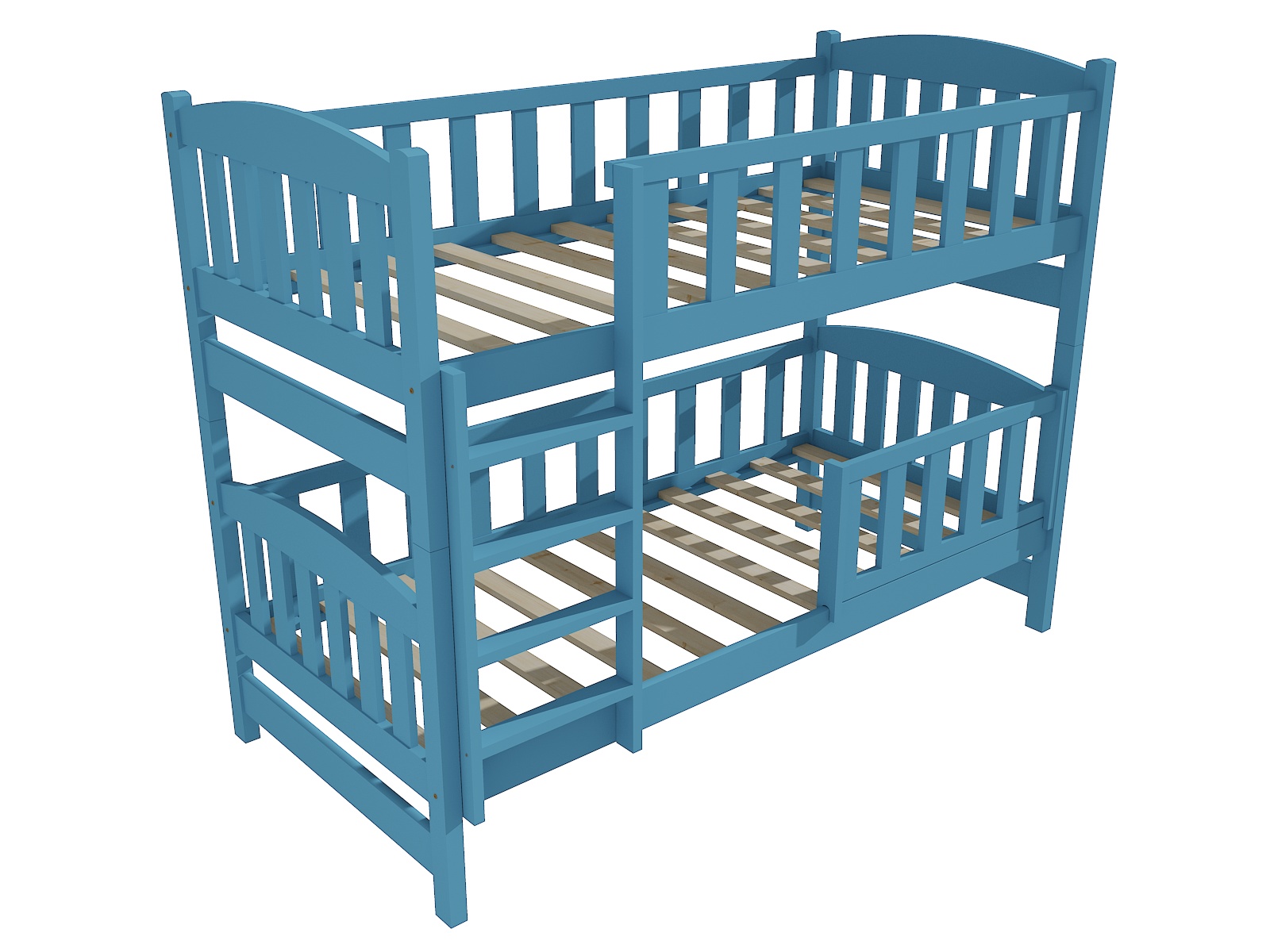 Patrová postel ALENA se zábranou "PP 013" Barva: barva modrá, Prostor mezi lůžky: 80 cm, Rozměr: 90 x 200 cm