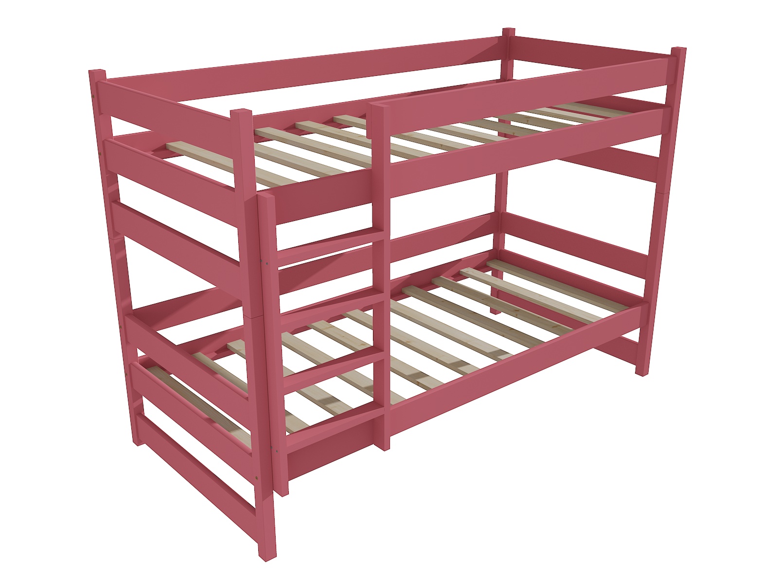Patrová postel LUCIE "PP 014" Barva: barva růžová, Prostor mezi lůžky: 80 cm, Rozměr: 90 x 200 cm