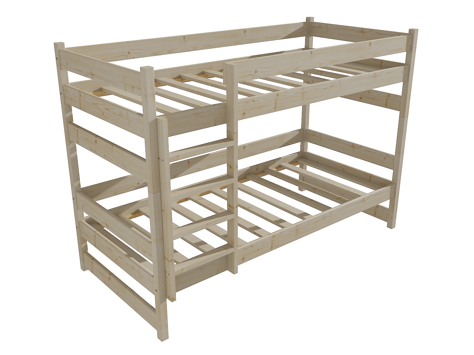 Patrová postel LUCIE "PP 014" Barva: surové dřevo, Prostor mezi lůžky: 80 cm, Rozměr: 90 x 200 cm