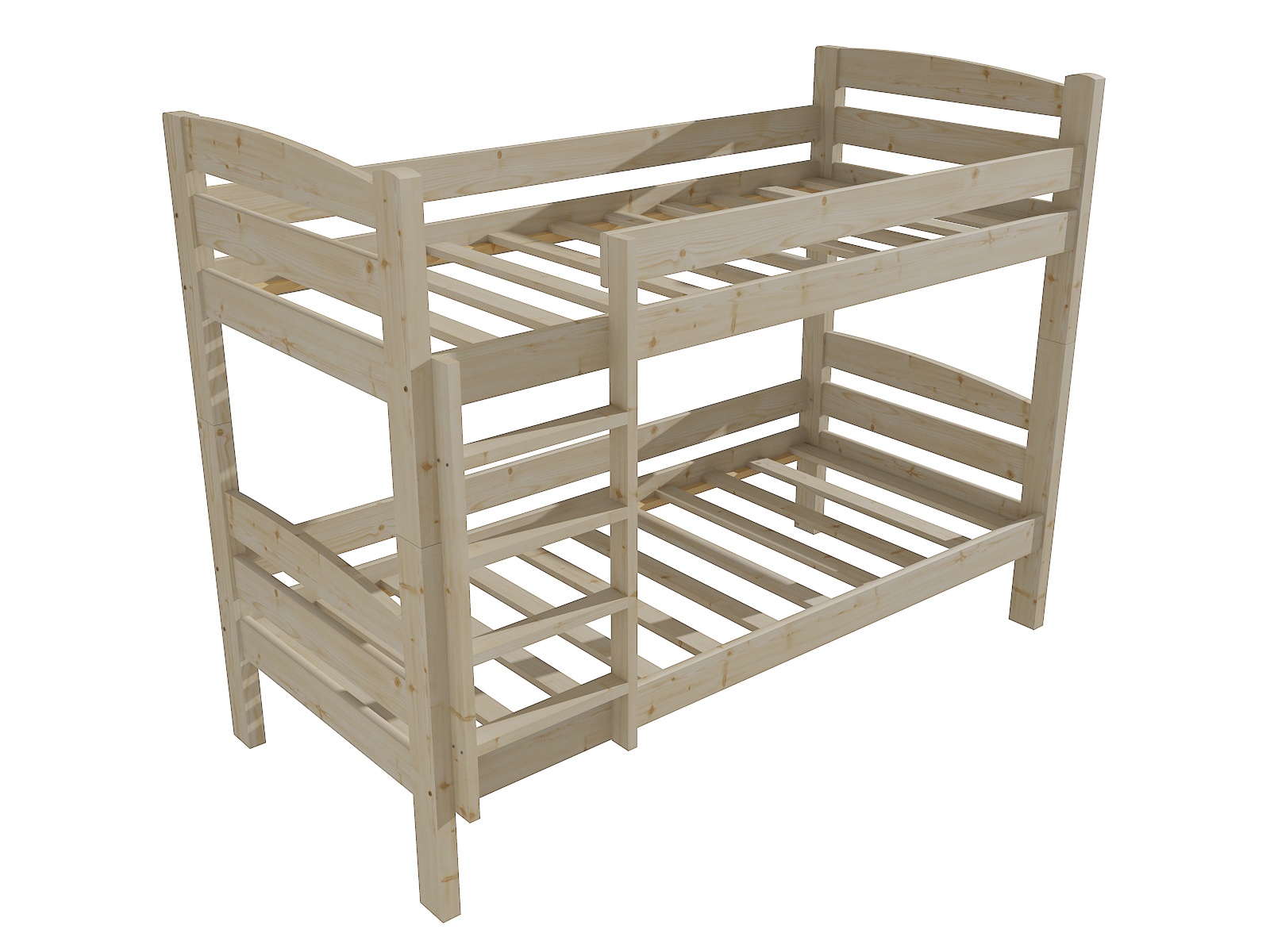 Patrová postel JAN "PP 019" Barva: surové dřevo, Prostor mezi lůžky: 80 cm, Rozměr: 90 x 200 cm