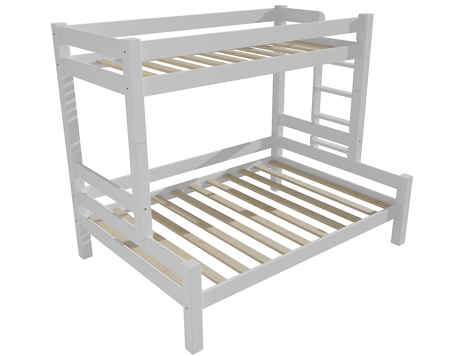 Patrová postel s rozšířeným spodním lůžkem 8X8 06B Barva: barva bílá, Rozměr: 90/140 x 200 cm, varianta: vpravo