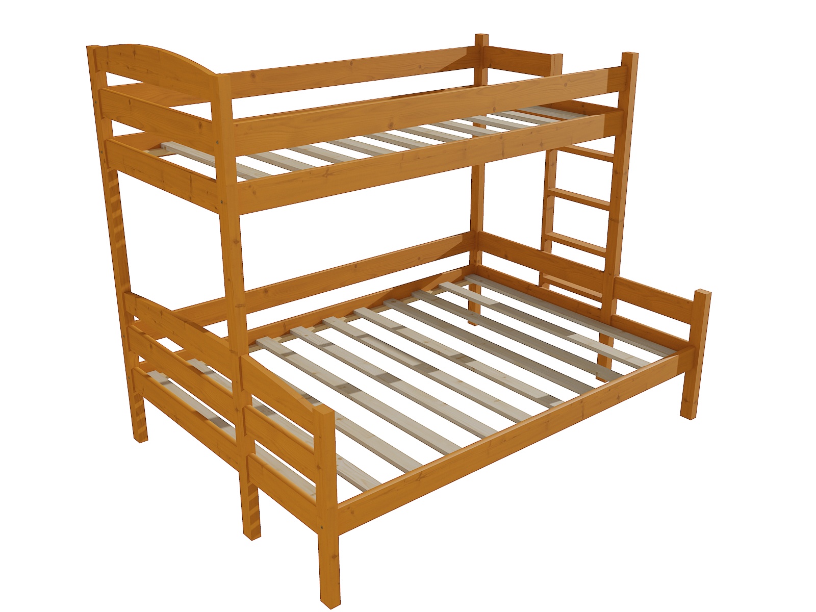 Patrová postel s rozšířeným spodním lůžkem HELENA "PPS 001" Barva: moření olše, Rozměr: 90/140 x 200 cm, varianta: vpravo