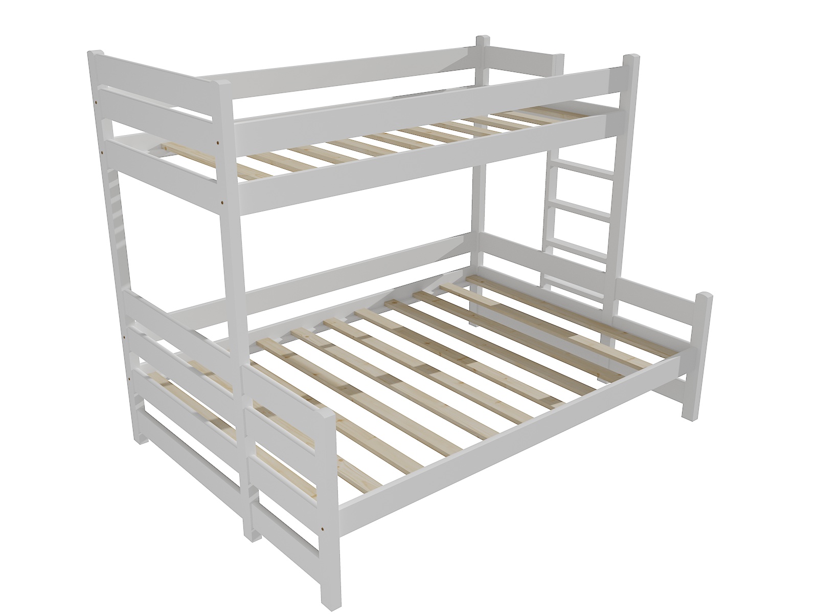 Patrová postel s rozšířeným spodním lůžkem VANDA "PPS 003" Barva: barva bílá, Rozměr: 90/120 x 200 cm, varianta: vpravo