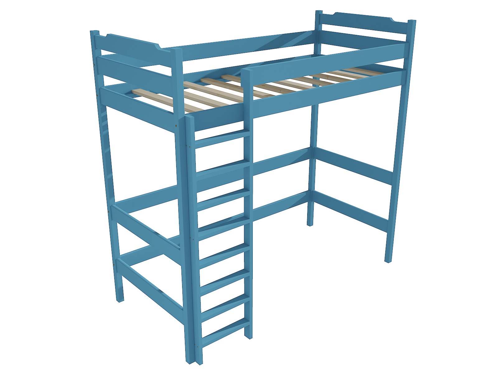 Patrová zvýšená postel ŠÁRKA "ZP 004" Barva: barva modrá, Rozměr: 90 x 200 cm