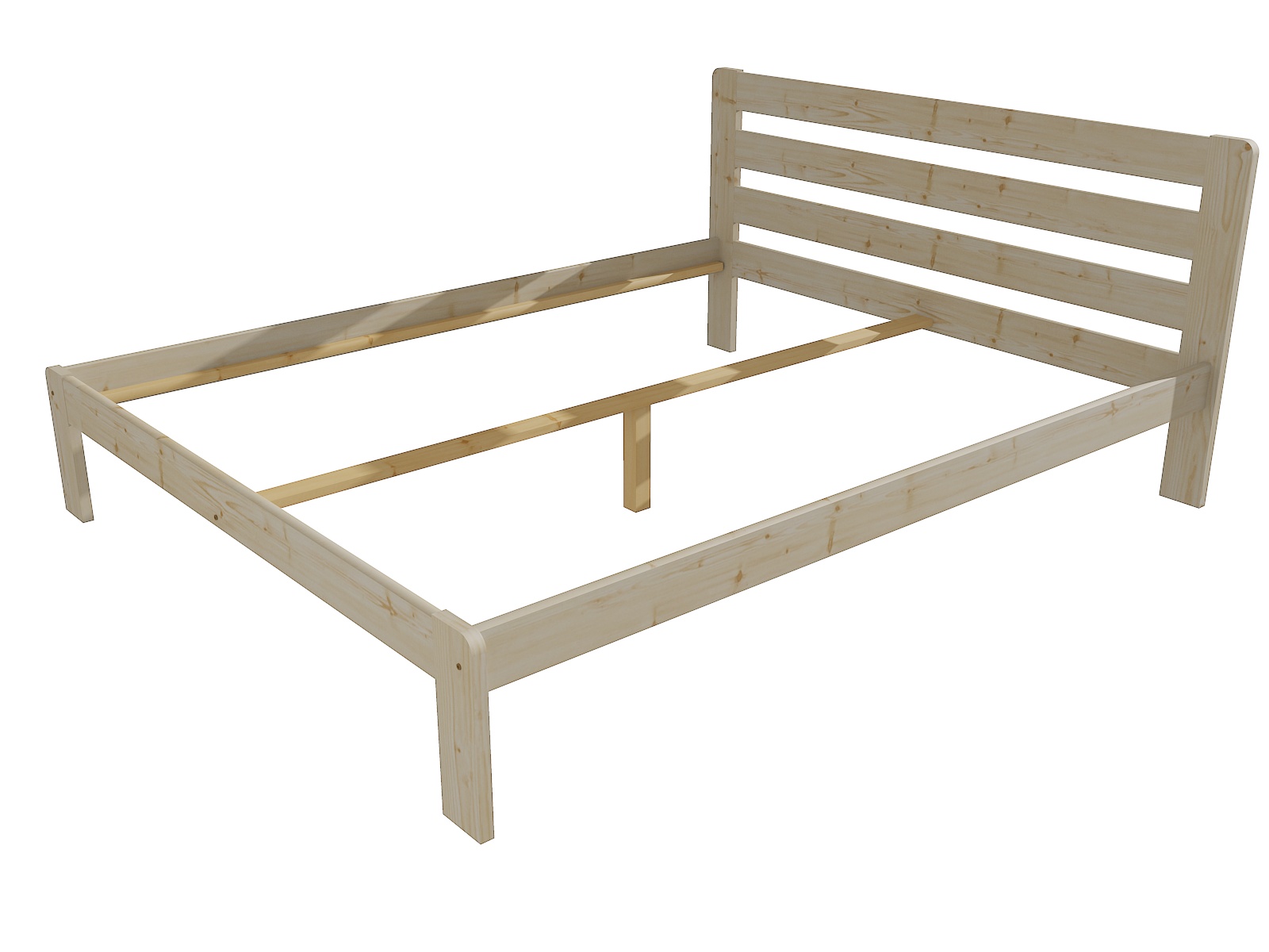 Manželská postel VMK001A masiv borovice Barva: surové dřevo, Rozměr: 200 x 200 cm