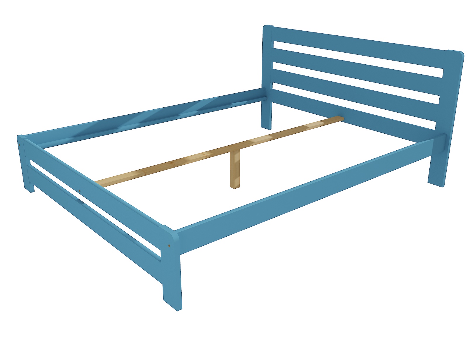 Manželská postel VMK001B masiv borovice Barva: barva modrá, Rozměr: 200 x 200 cm