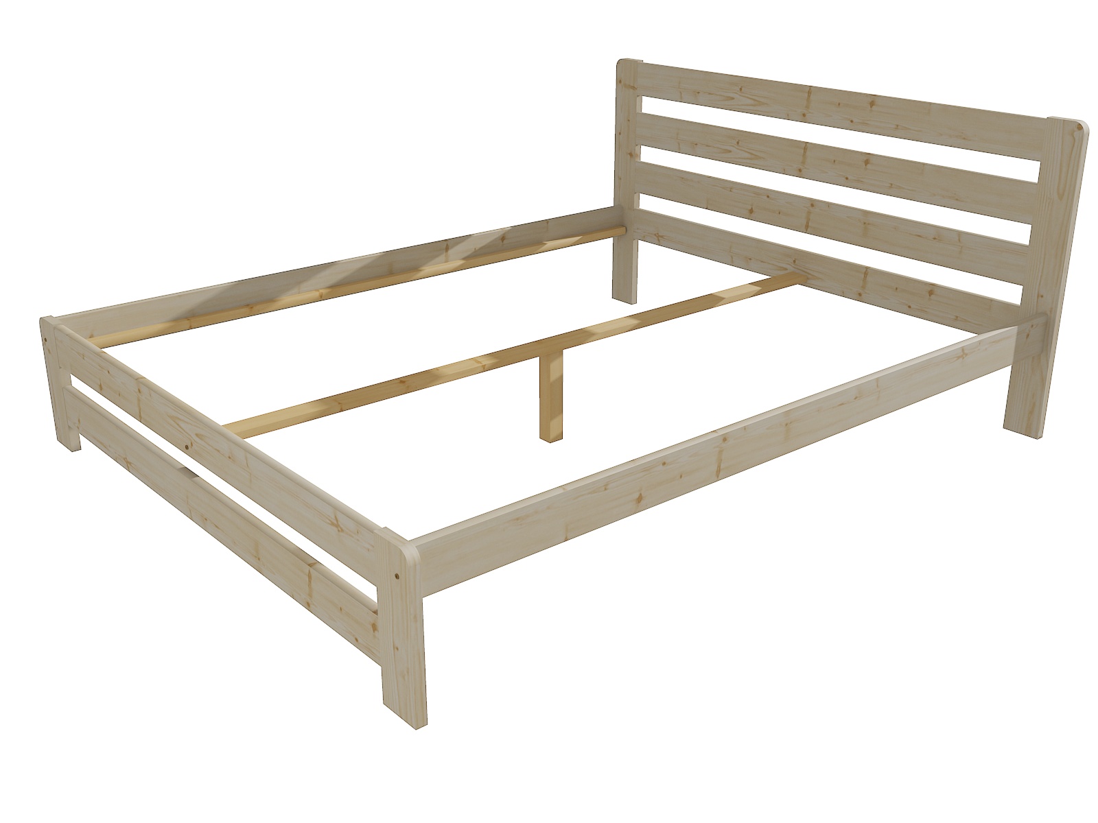 Manželská postel VMK001B masiv borovice Barva: surové dřevo, Rozměr: 160 x 200 cm
