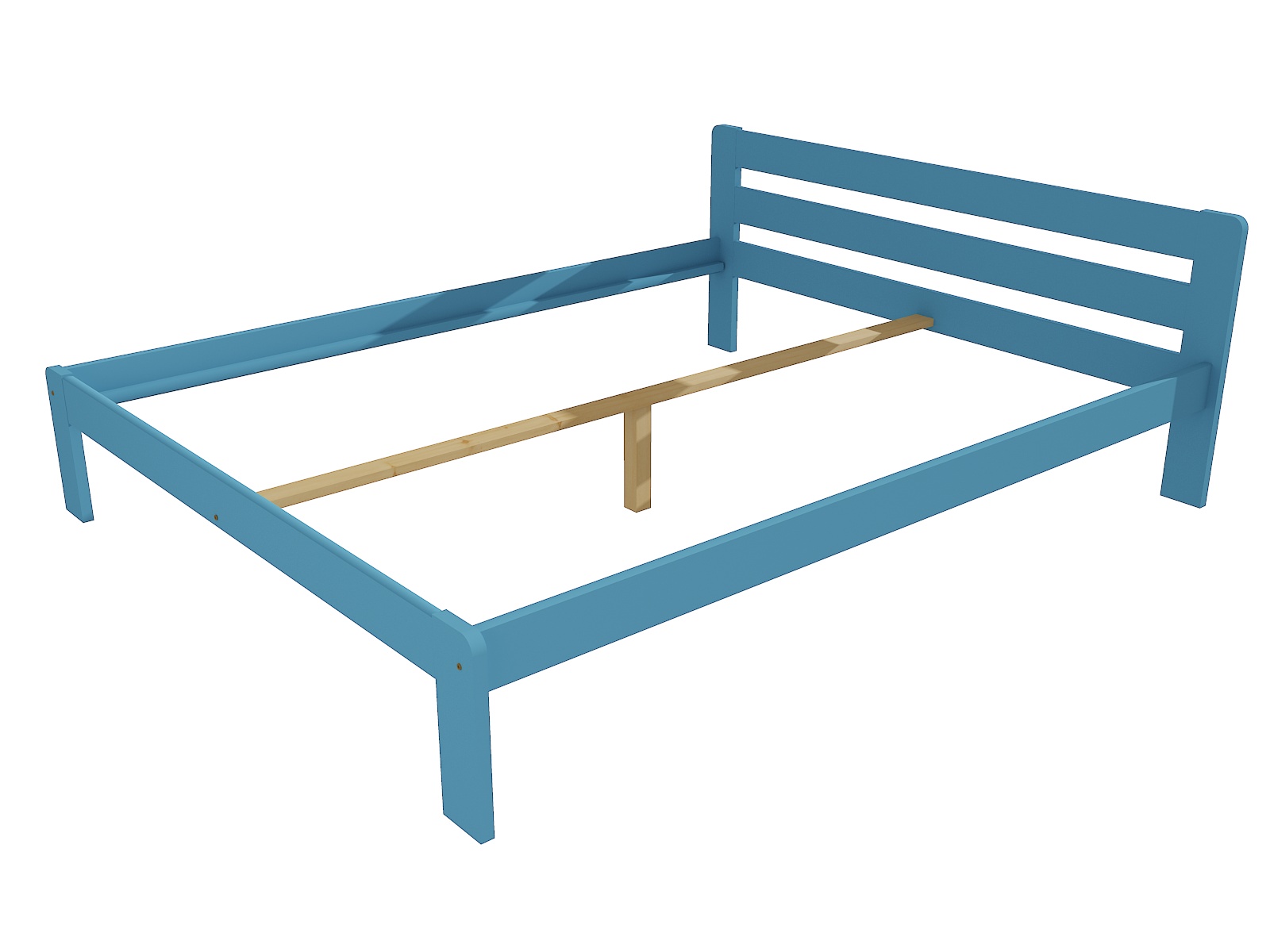 Manželská postel VMK002A masiv borovice Barva: barva modrá, Rozměr: 180 x 200 cm