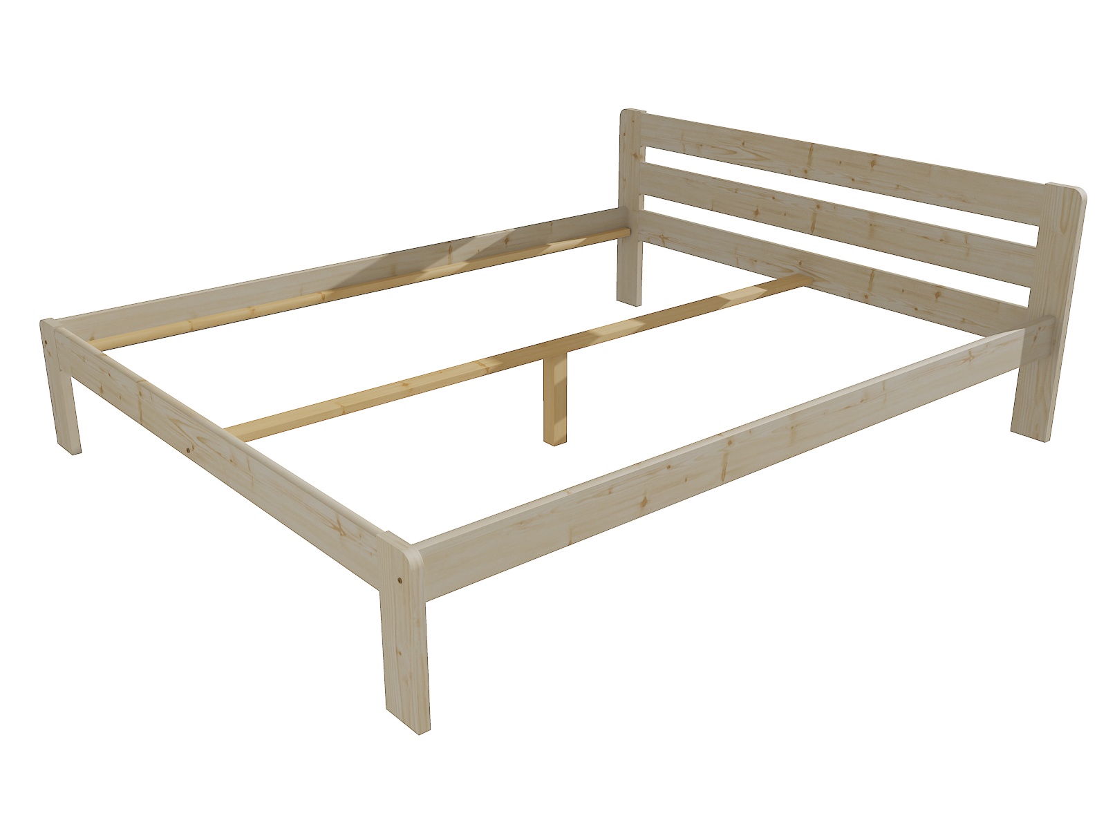 Manželská postel VMK002A masiv borovice Barva: surové dřevo, Rozměr: 200 x 200 cm