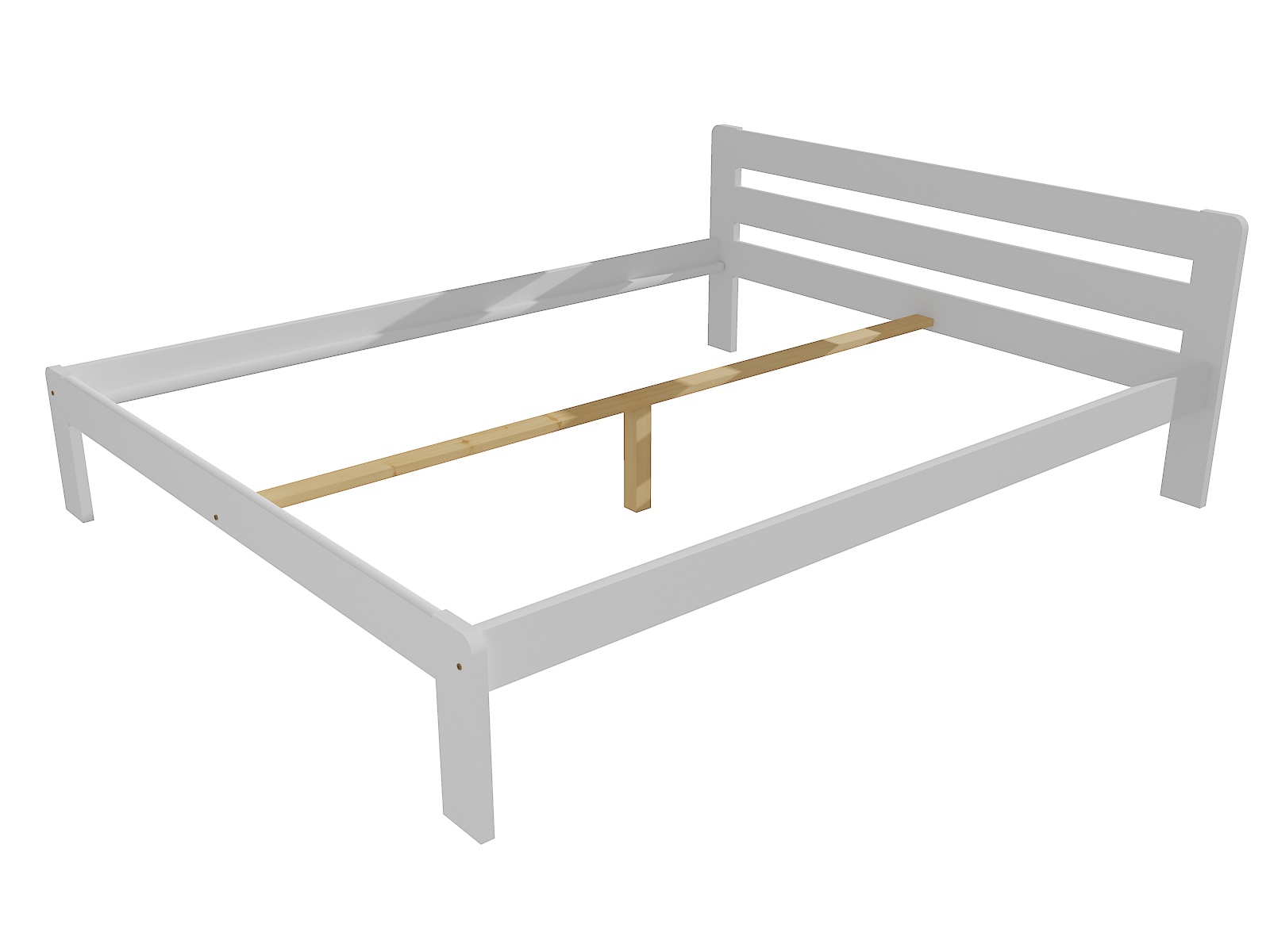 Manželská postel VMK002A masiv borovice Barva: barva bílá, Rozměr: 200 x 200 cm
